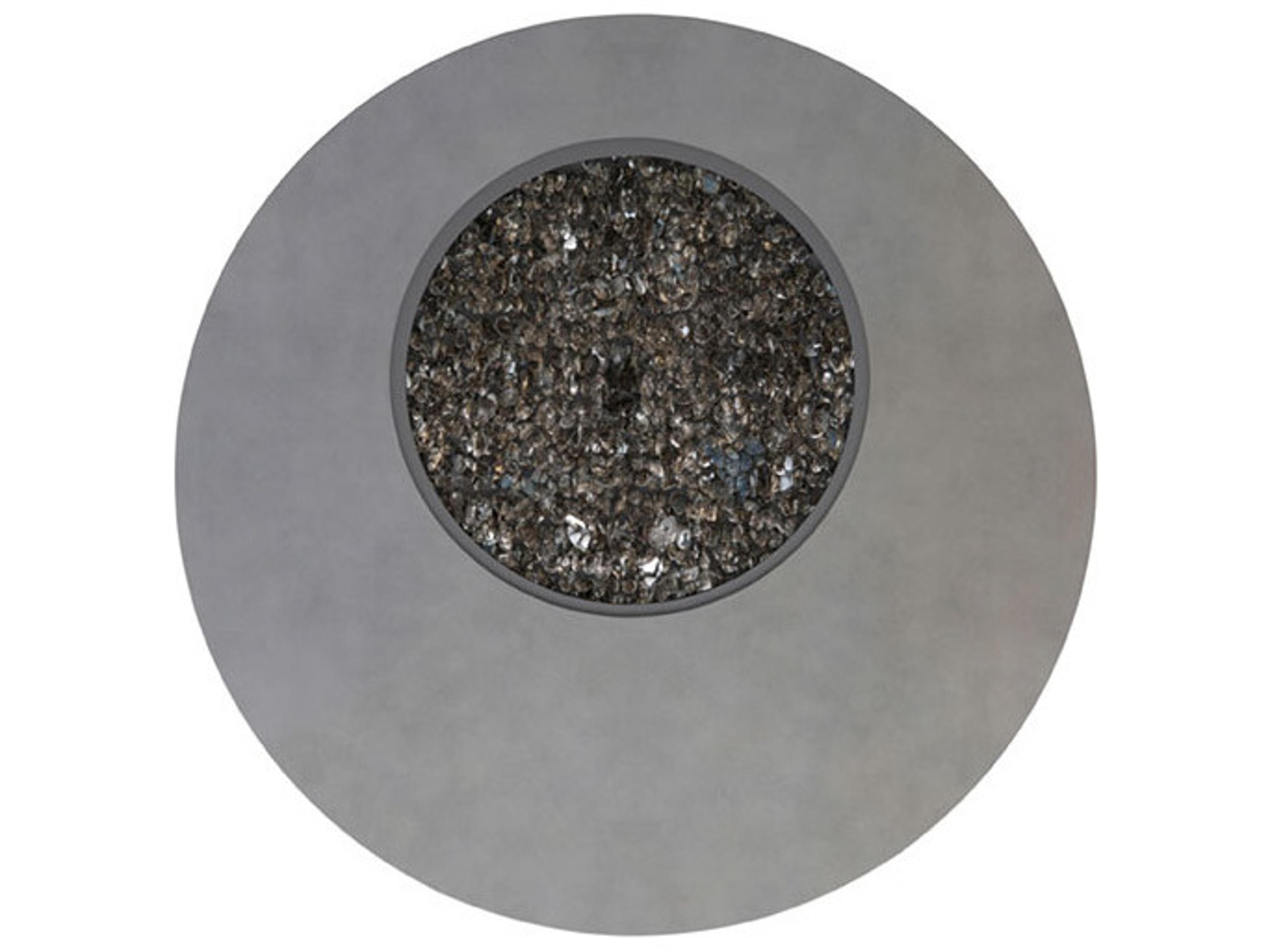 Ebel Antibes Bellino Aluminum Round Outdoor Patio Fire Pit Table with Lid