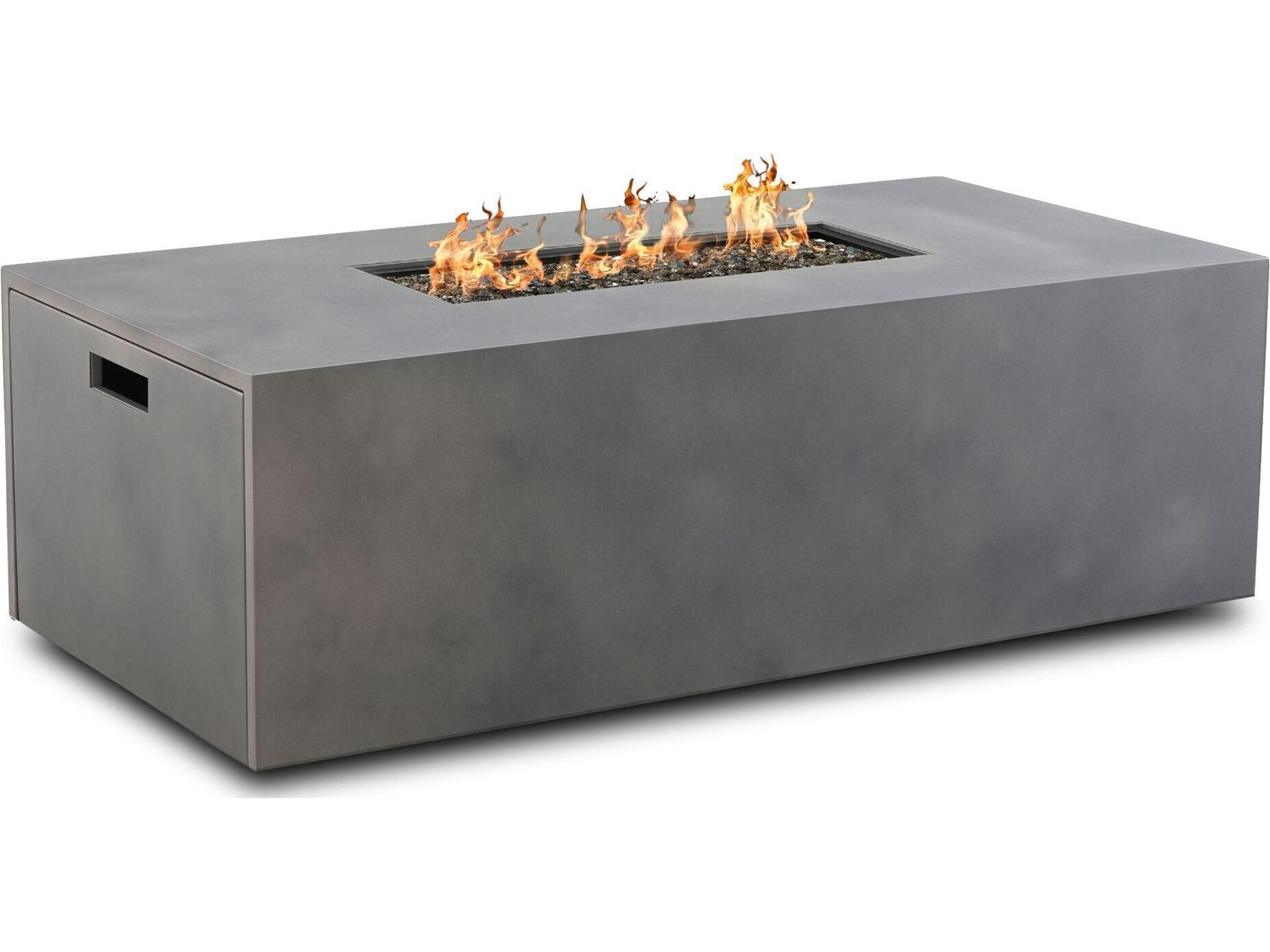 Bellino Aluminum 60" x 30" Fire Pit with Lid