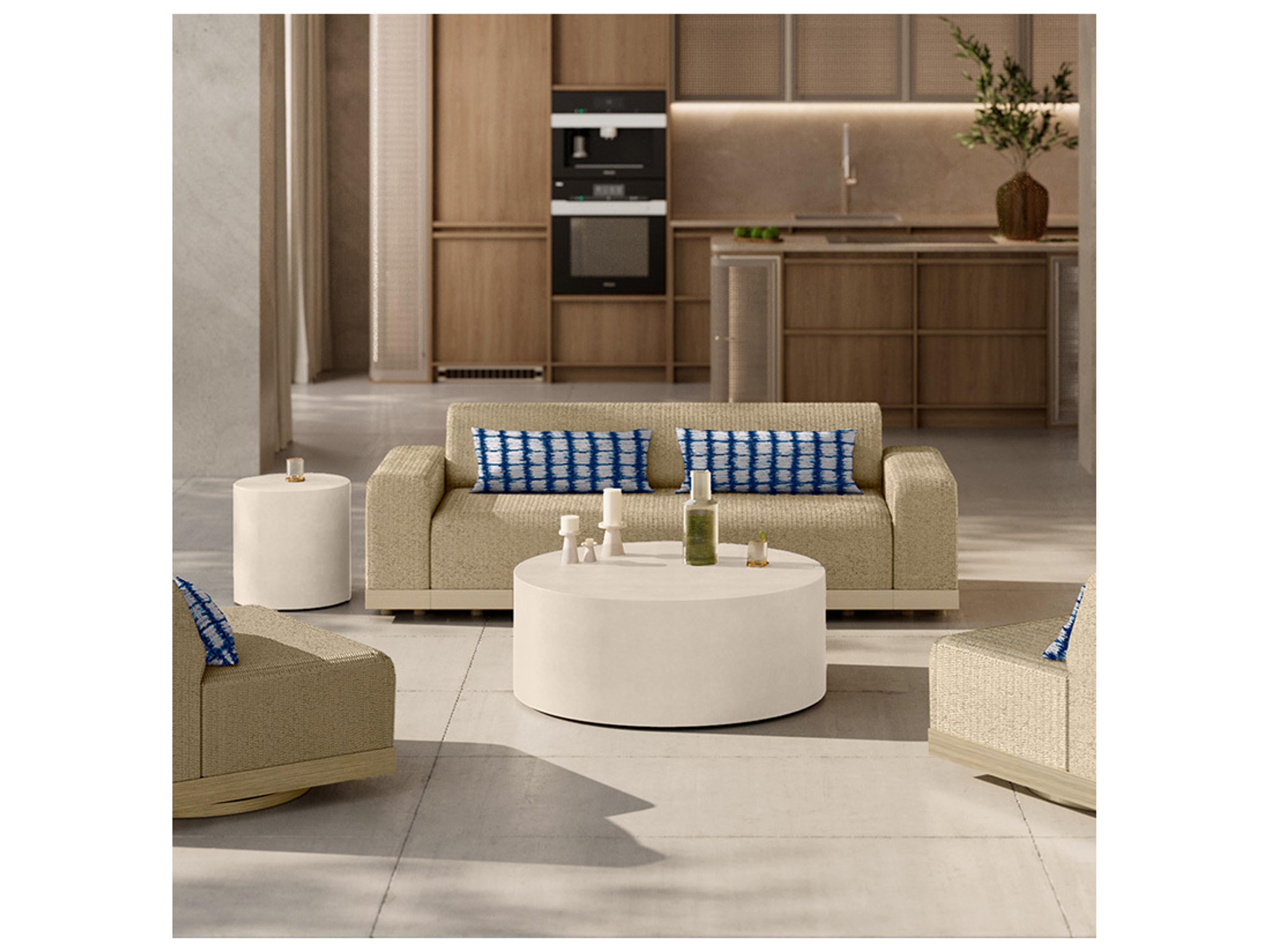 Ebel Bellino Aluminum Round Outdoor Patio End Table