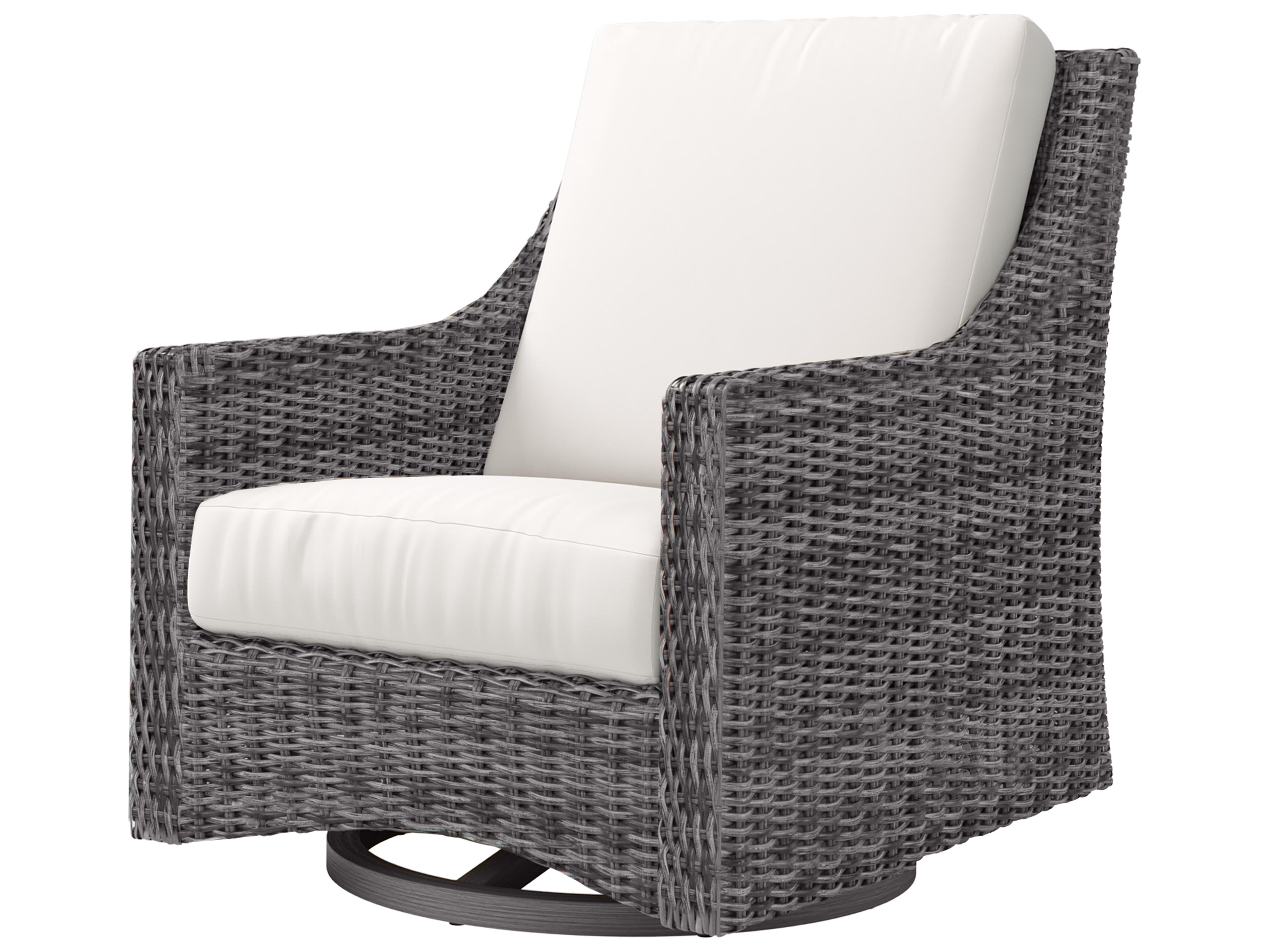 Avallon Wicker High Back Swivel Glider Lounge Chair