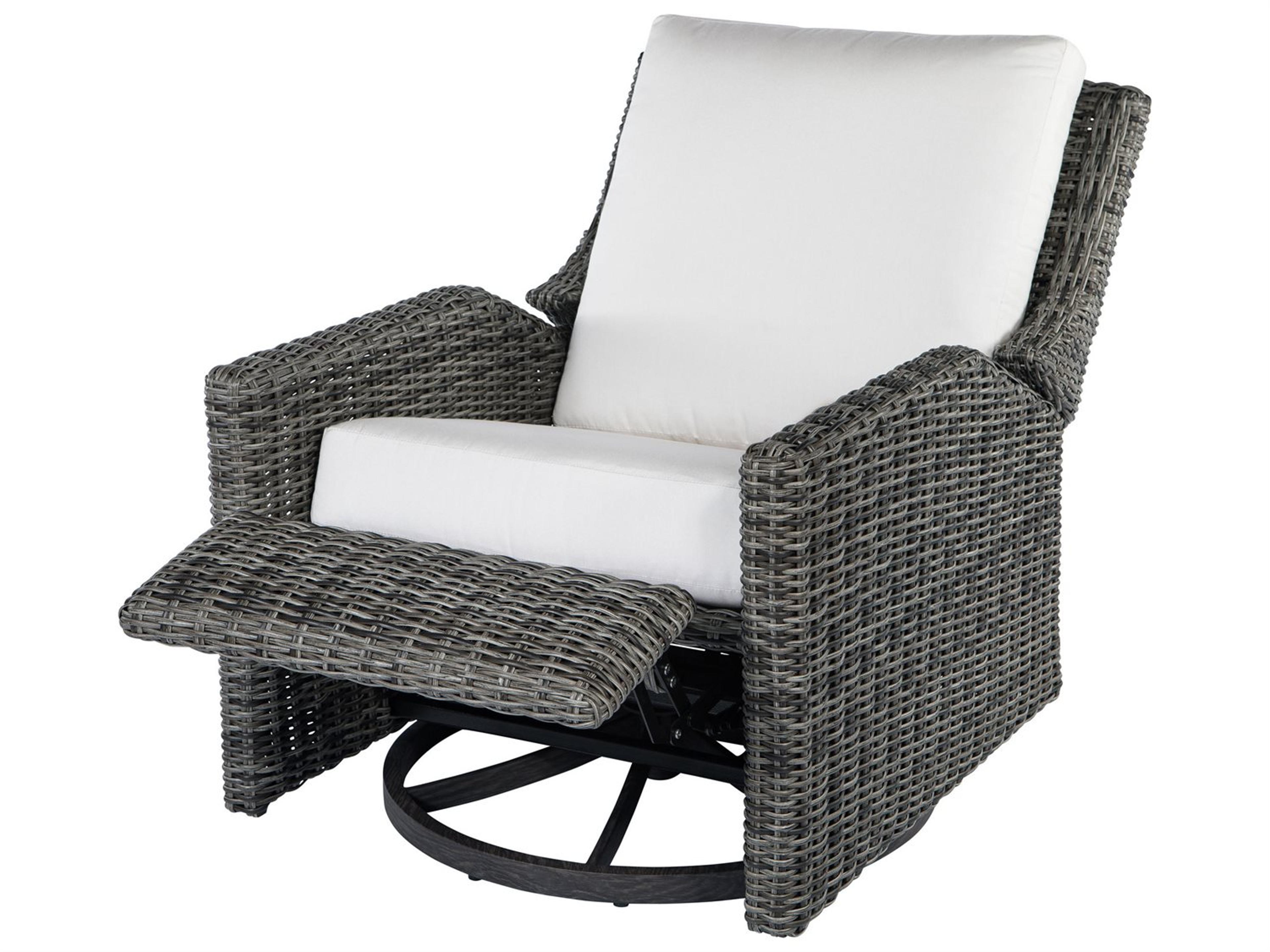 Ebel Avallon Wicker Swivel Recliner Outdoor Patio Lounge Chair