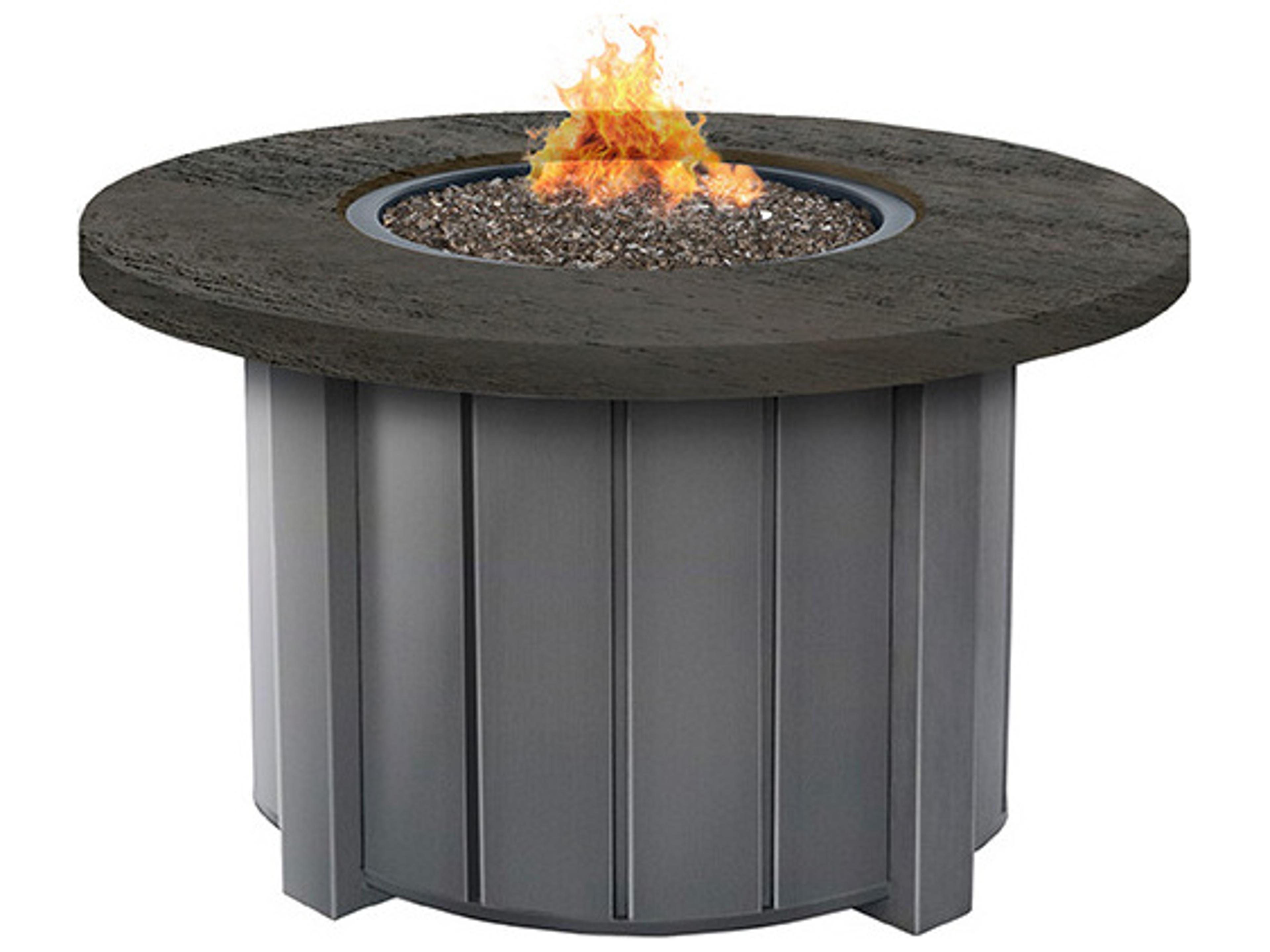 Ebel Pompano Stone Round Fire Pit Top with Lid
