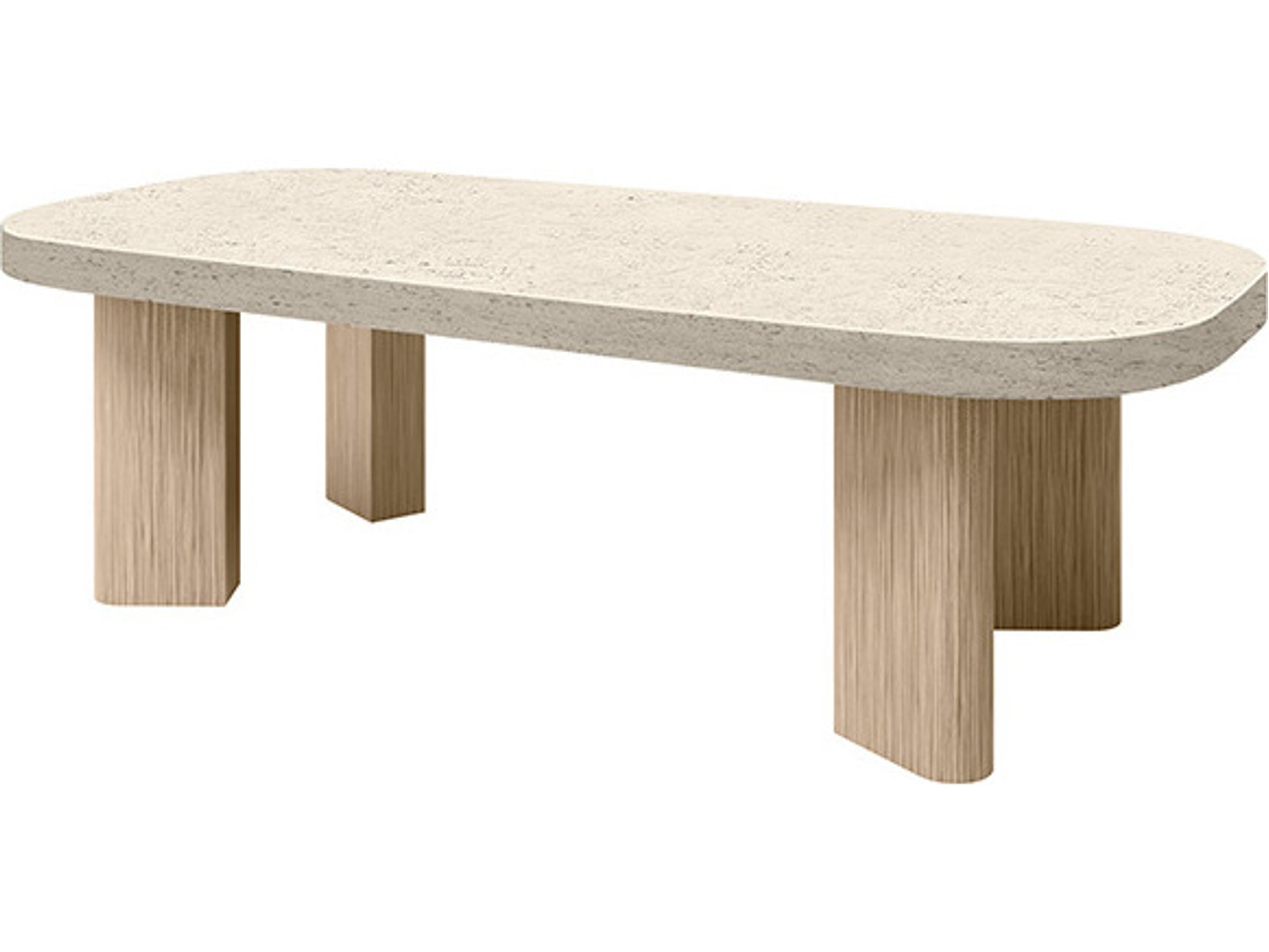 Pompano Poly Stone Rectangular Coffee Table Top