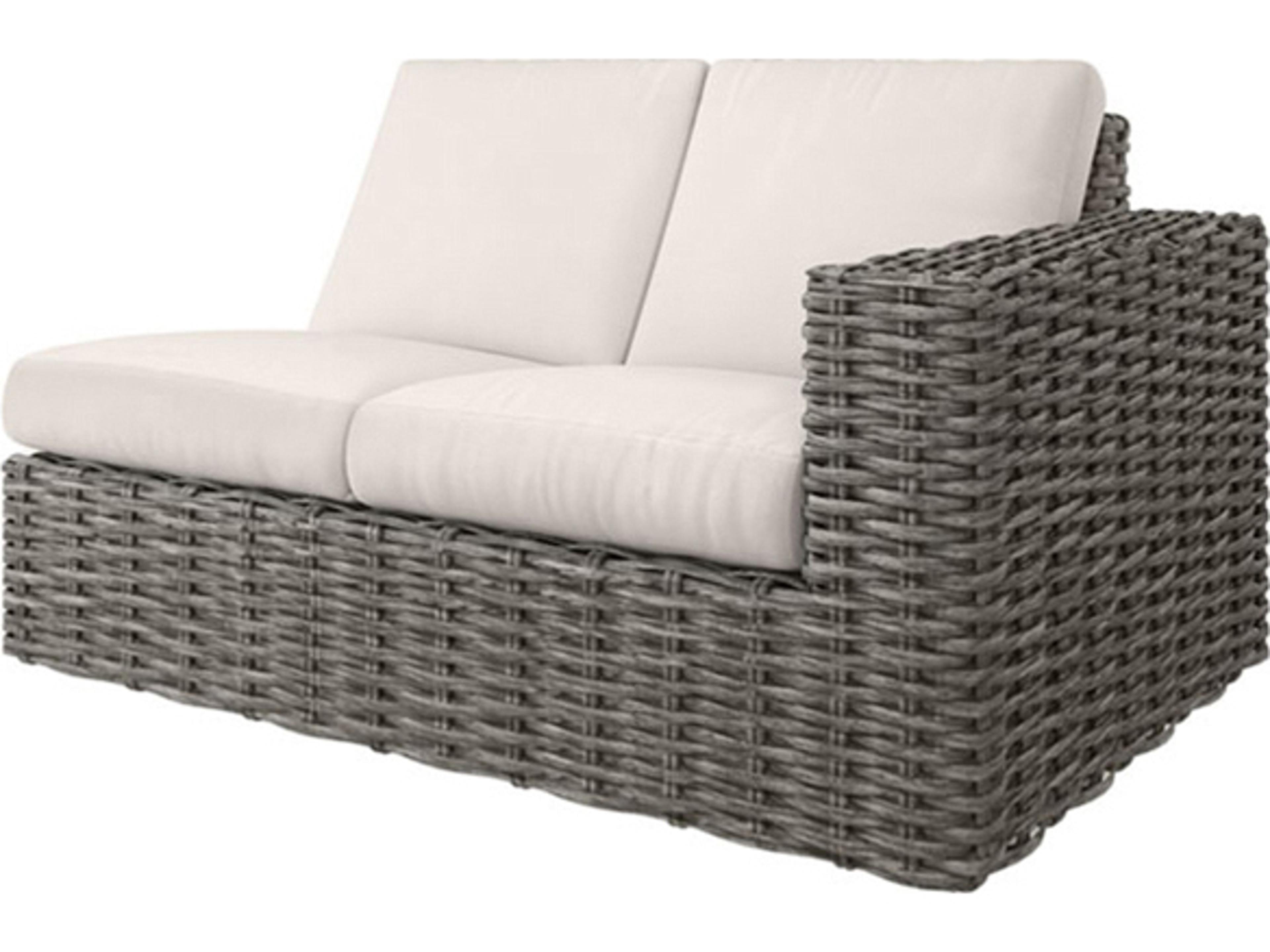 Mia Sectional Left Arm Loveseat in Eco-Weave