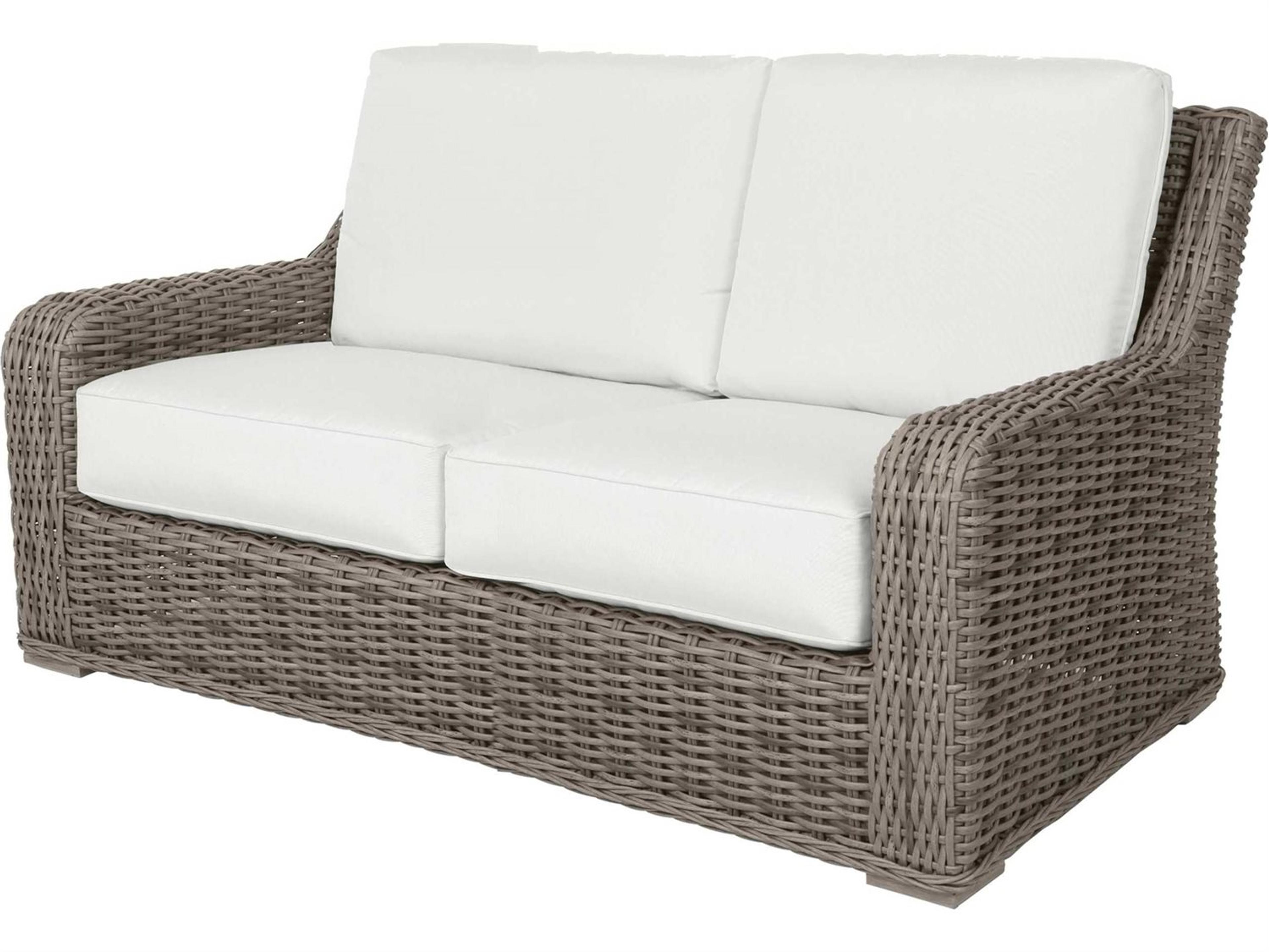Laurent Wicker Patio Loveseat Outdoor Furniture