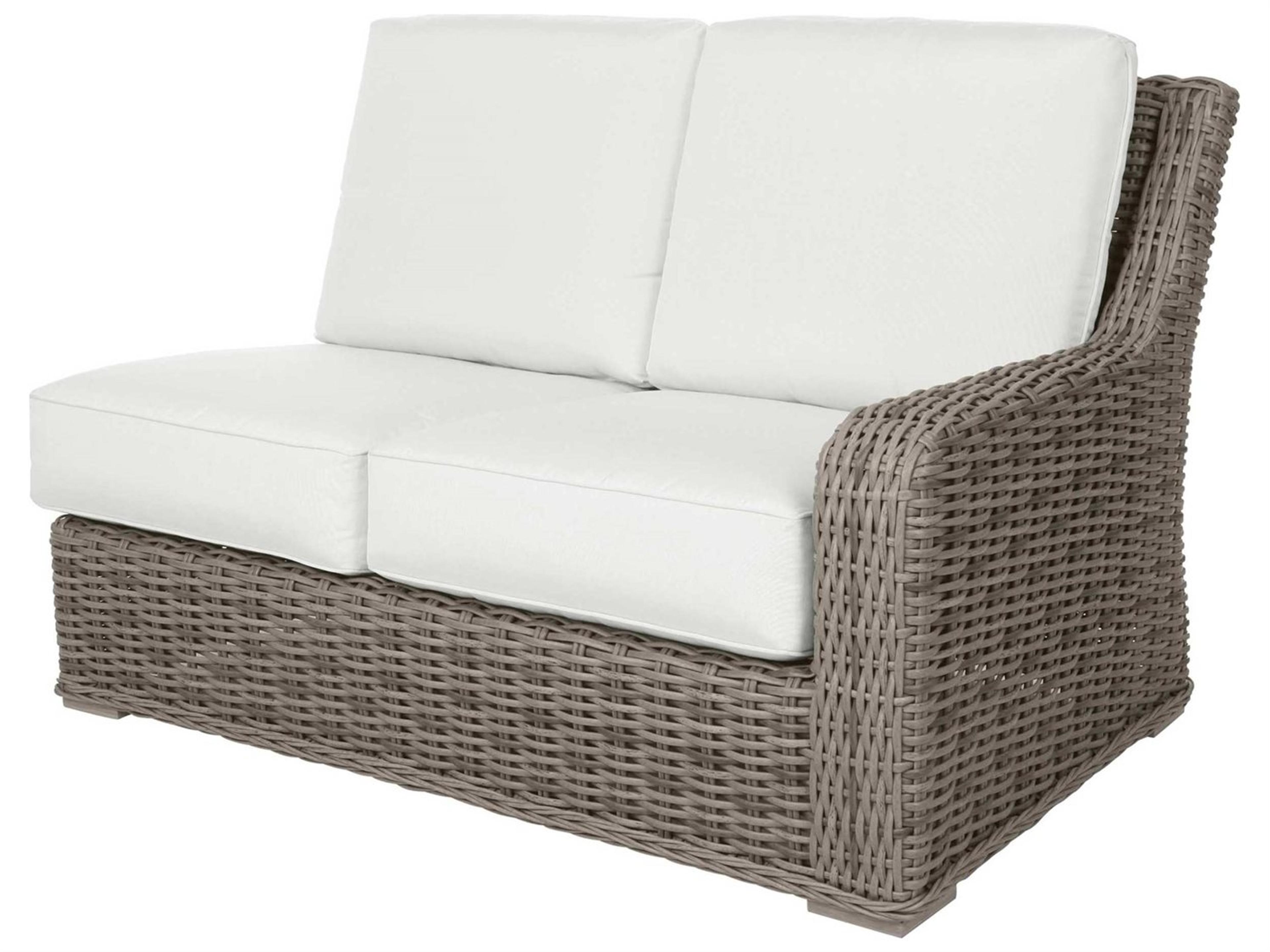 Laurent Wicker Left Arm Outdoor Loveseat