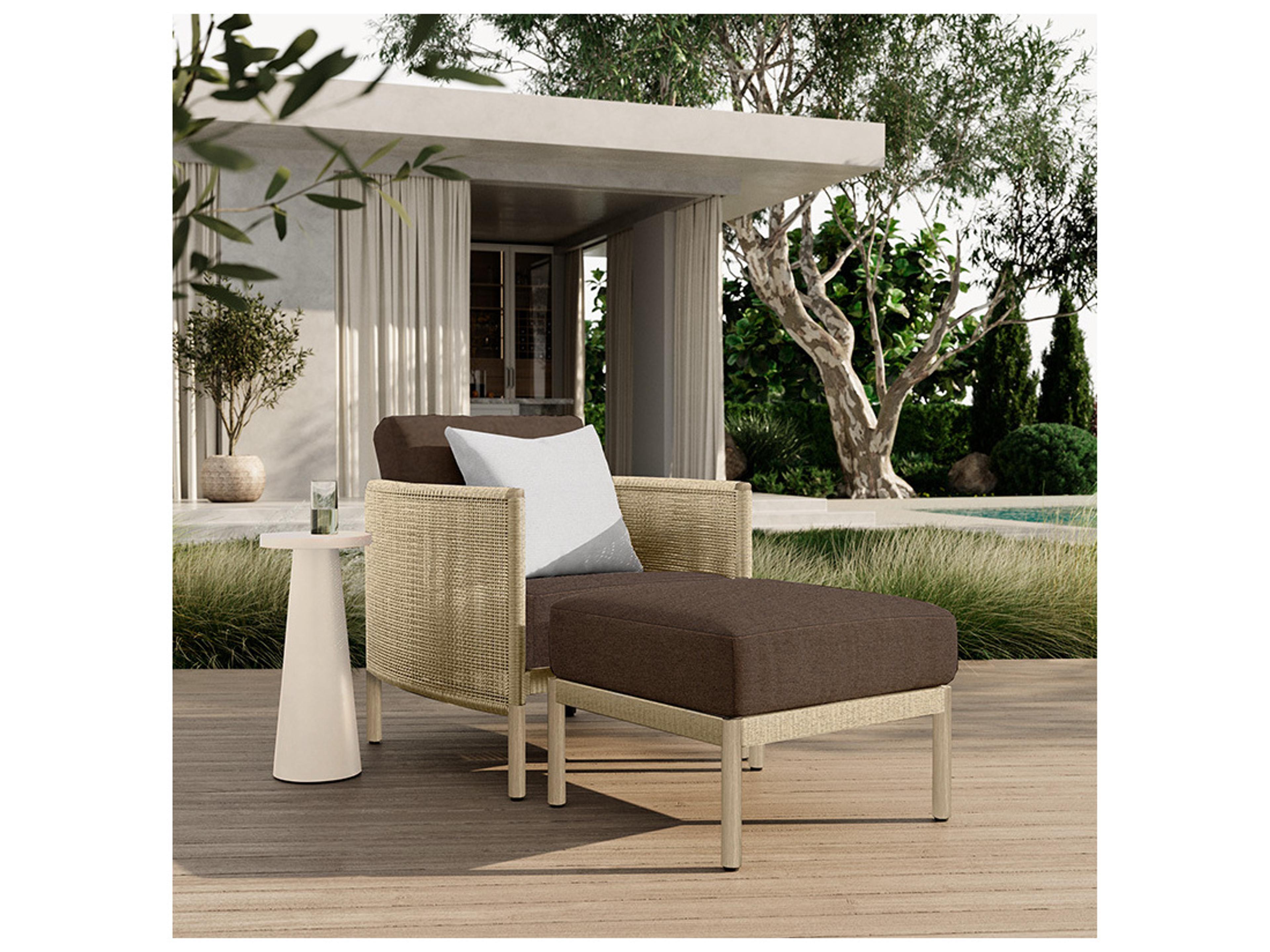 Ebel Orleans Aluminum Patio Ottoman