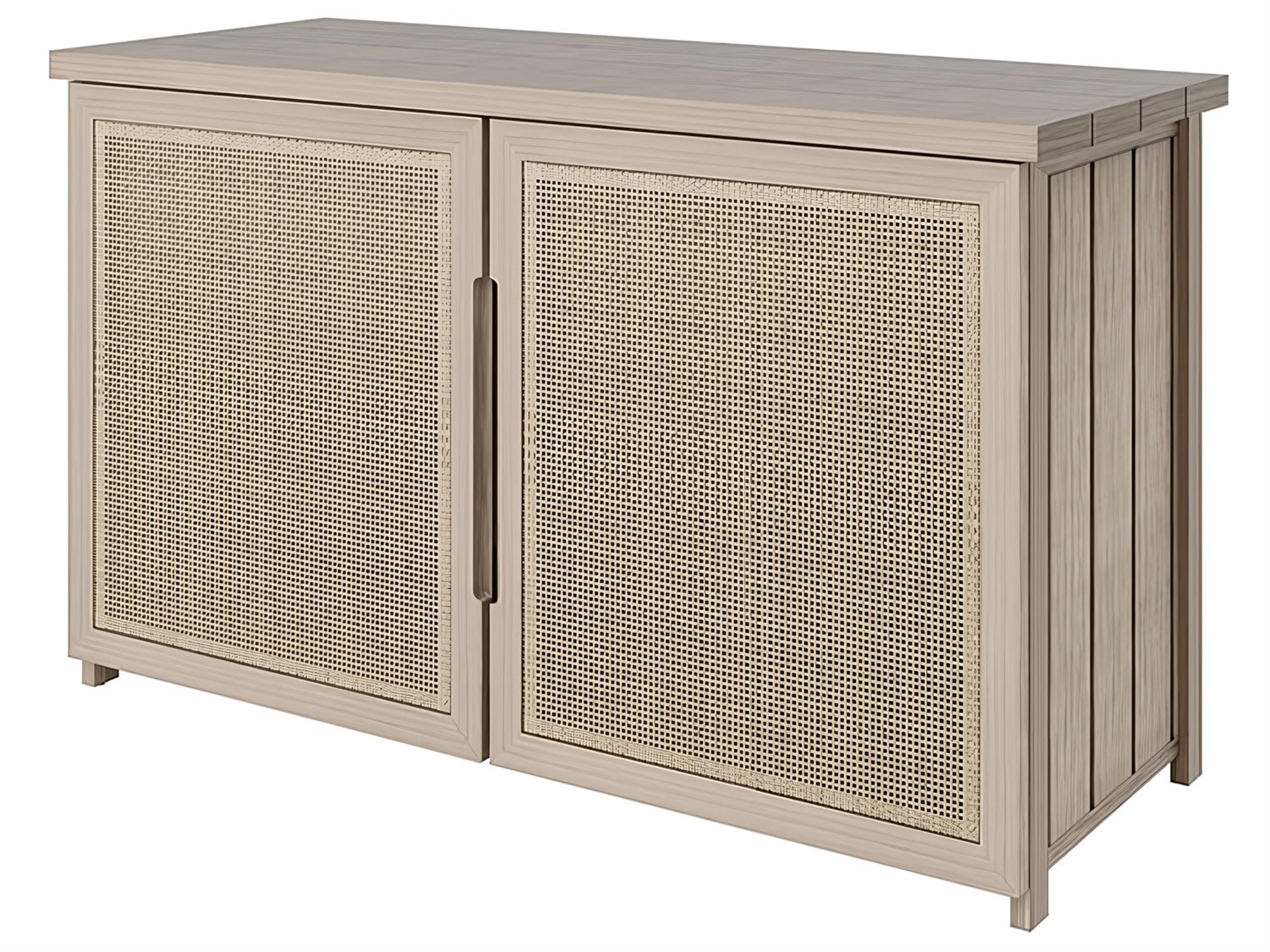 Orleans Aluminum 60"W x 24"D Sideboard with Woven Doors
