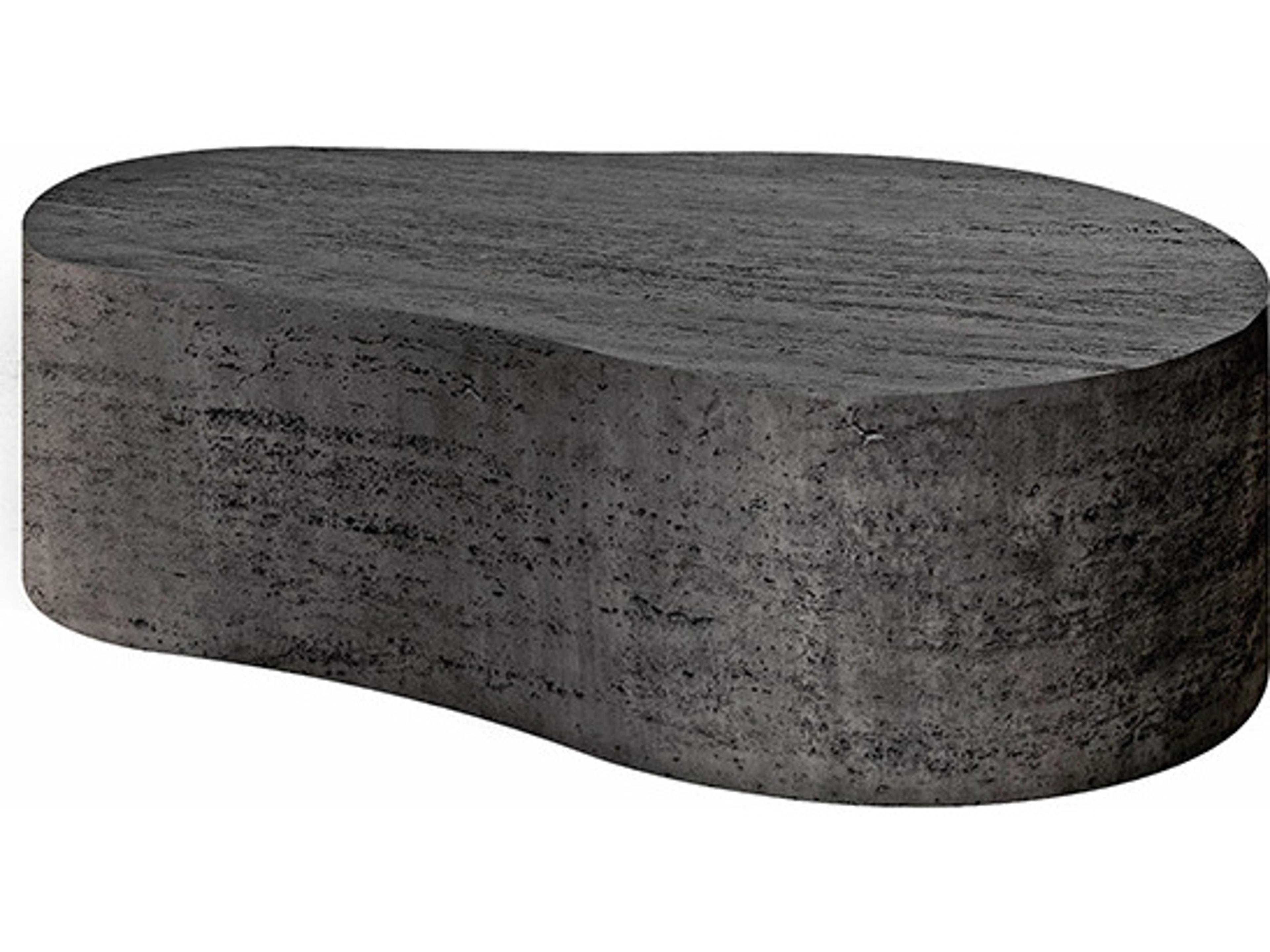 Ebel Tahoe Aluminum Poly Stone Top Patio Coffee Table