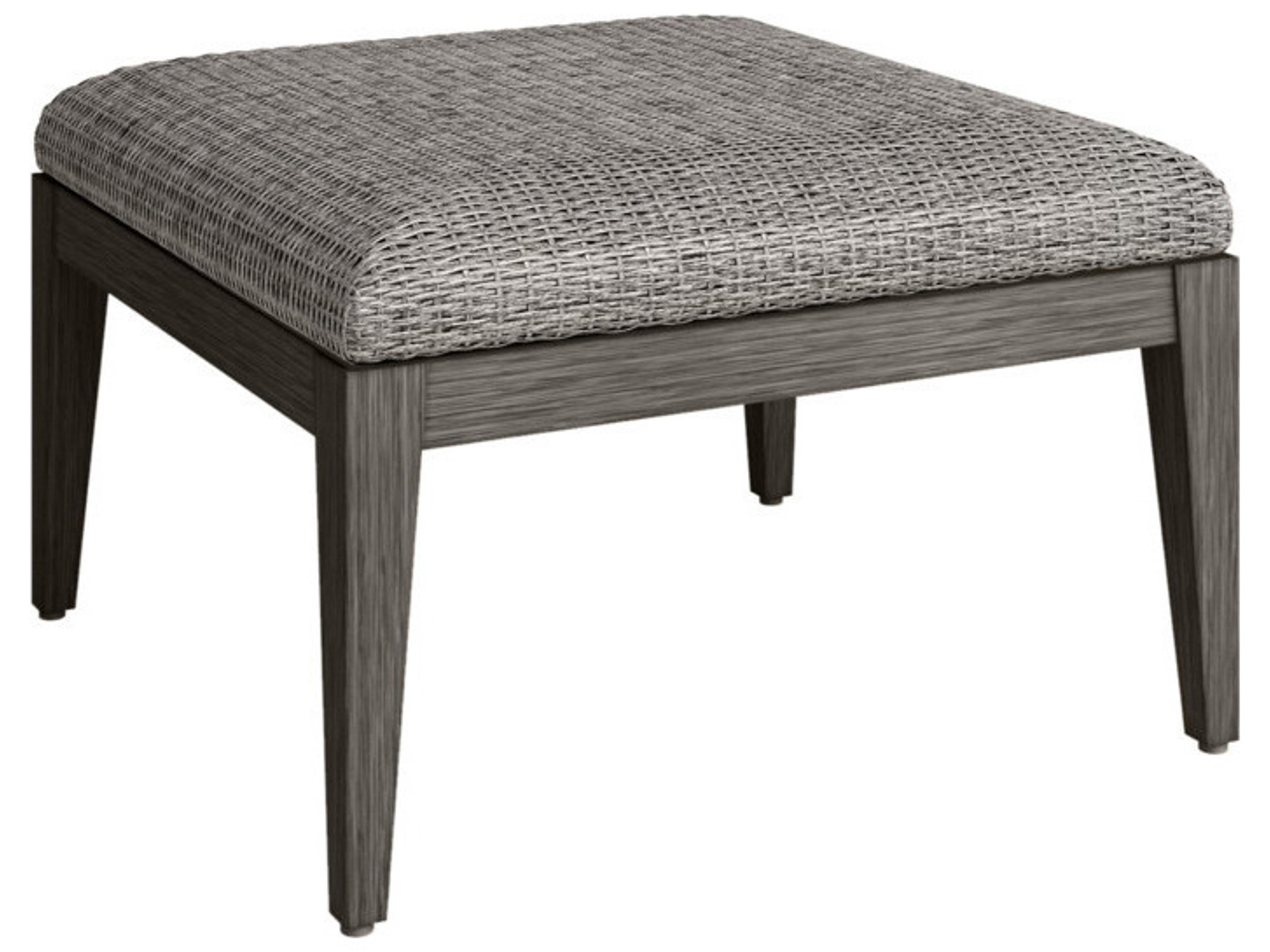 Ebel Siena Aluminum Wicker Ottoman