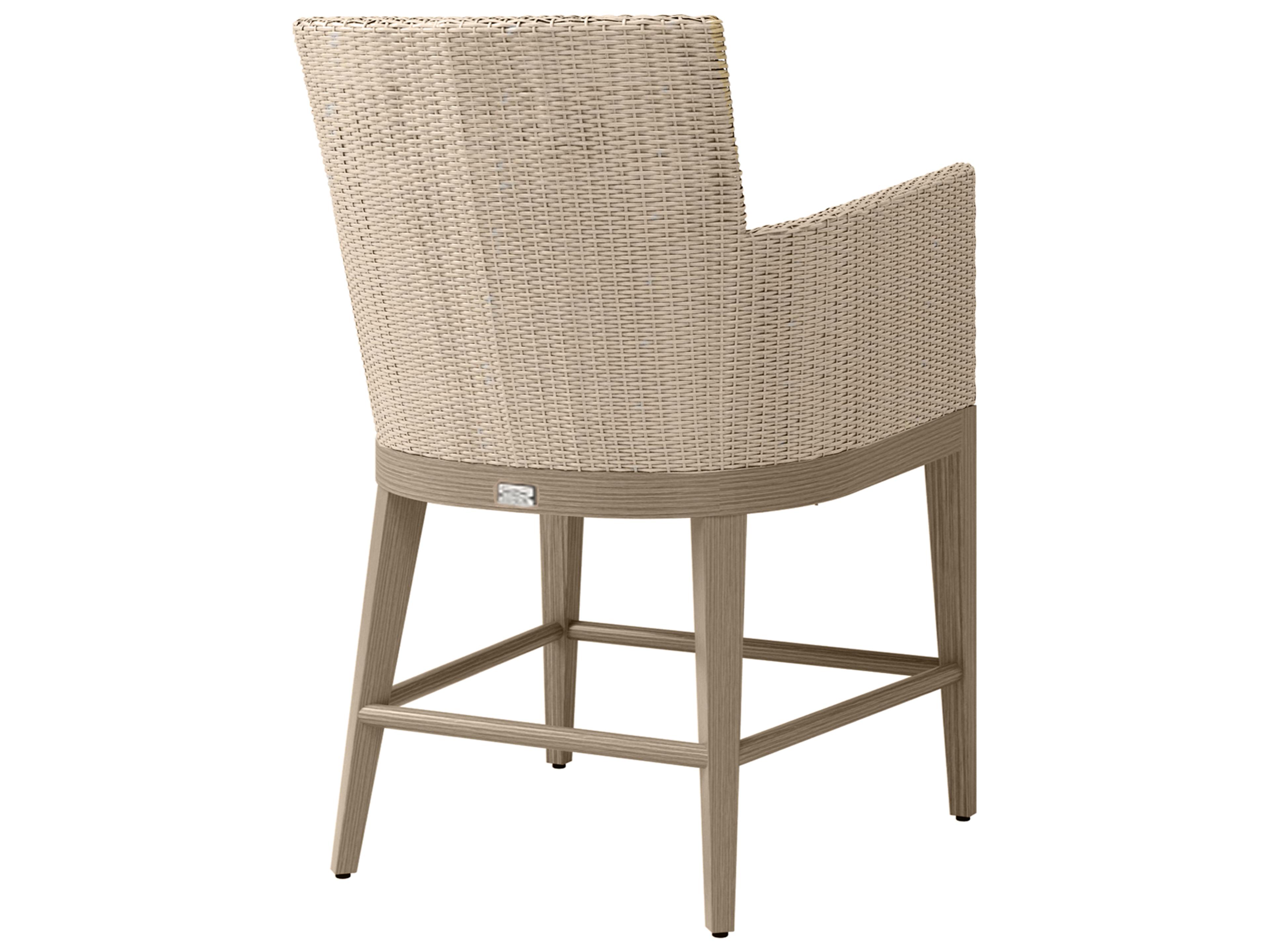 Ebel Siena Wicker Counter Height Stool with Arm