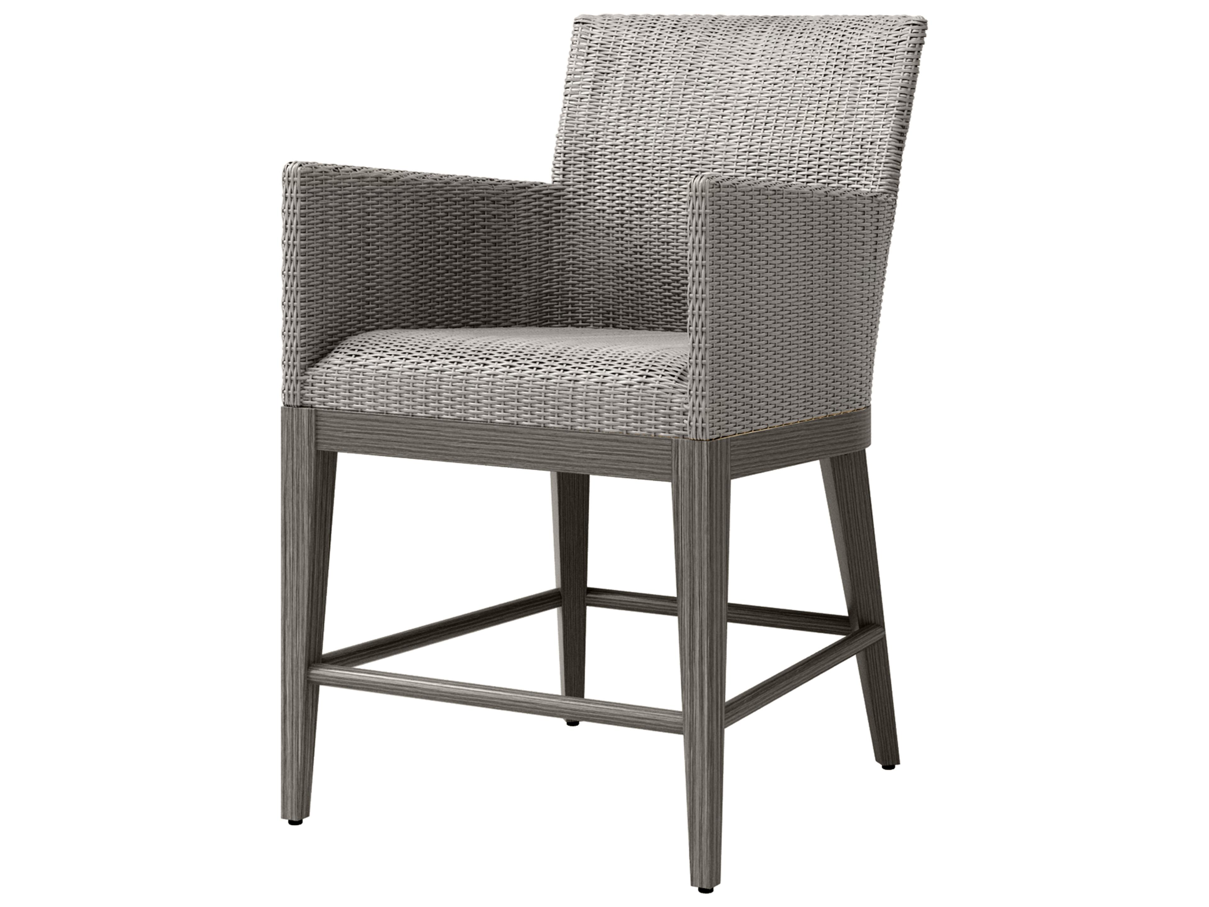 Ebel Siena Wicker Counter Height Stool with Arm
