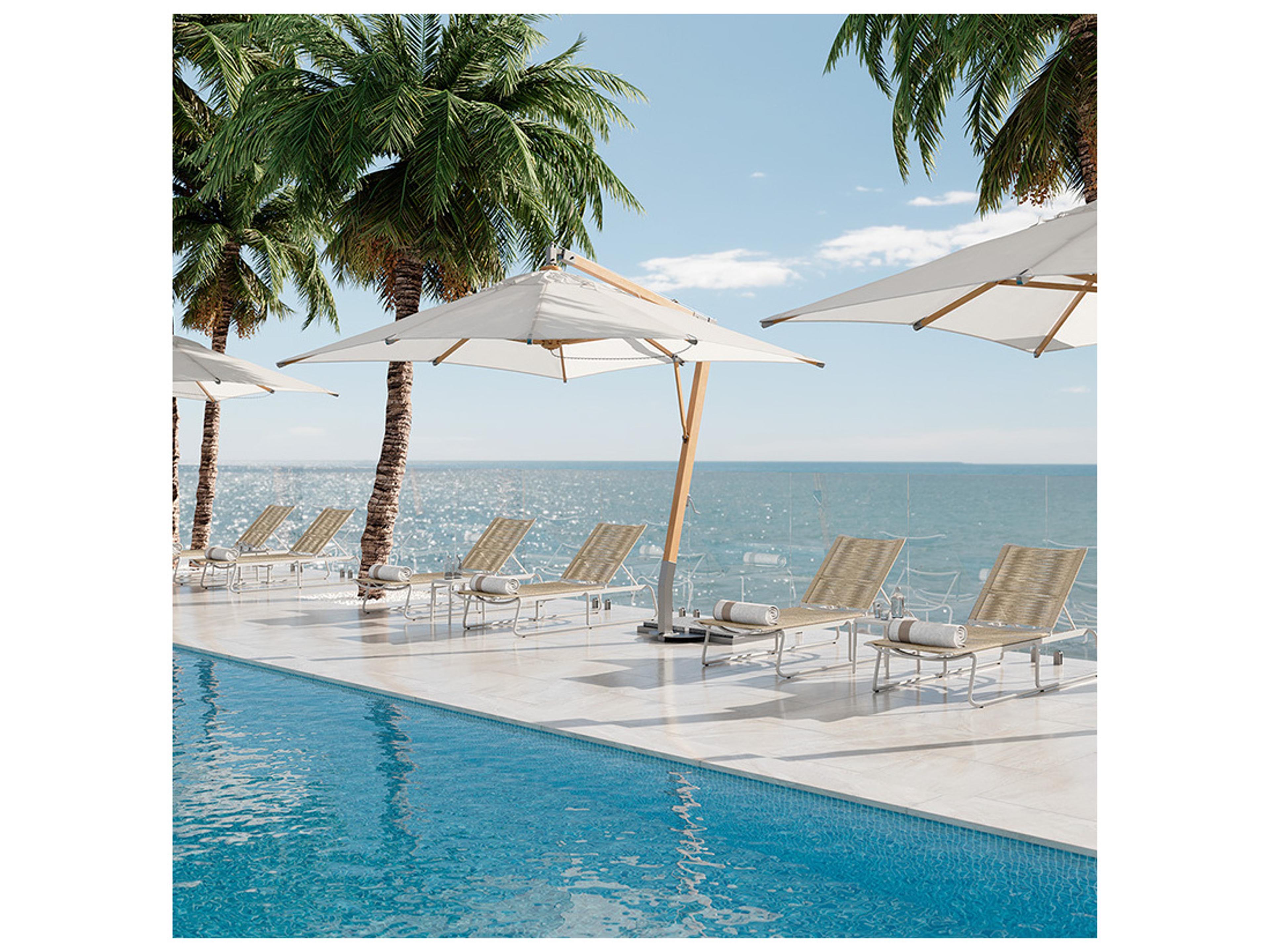 Ebel Cabana Aluminum Wicker Stackable Adjustable Outdoor Patio Chaise Lounge