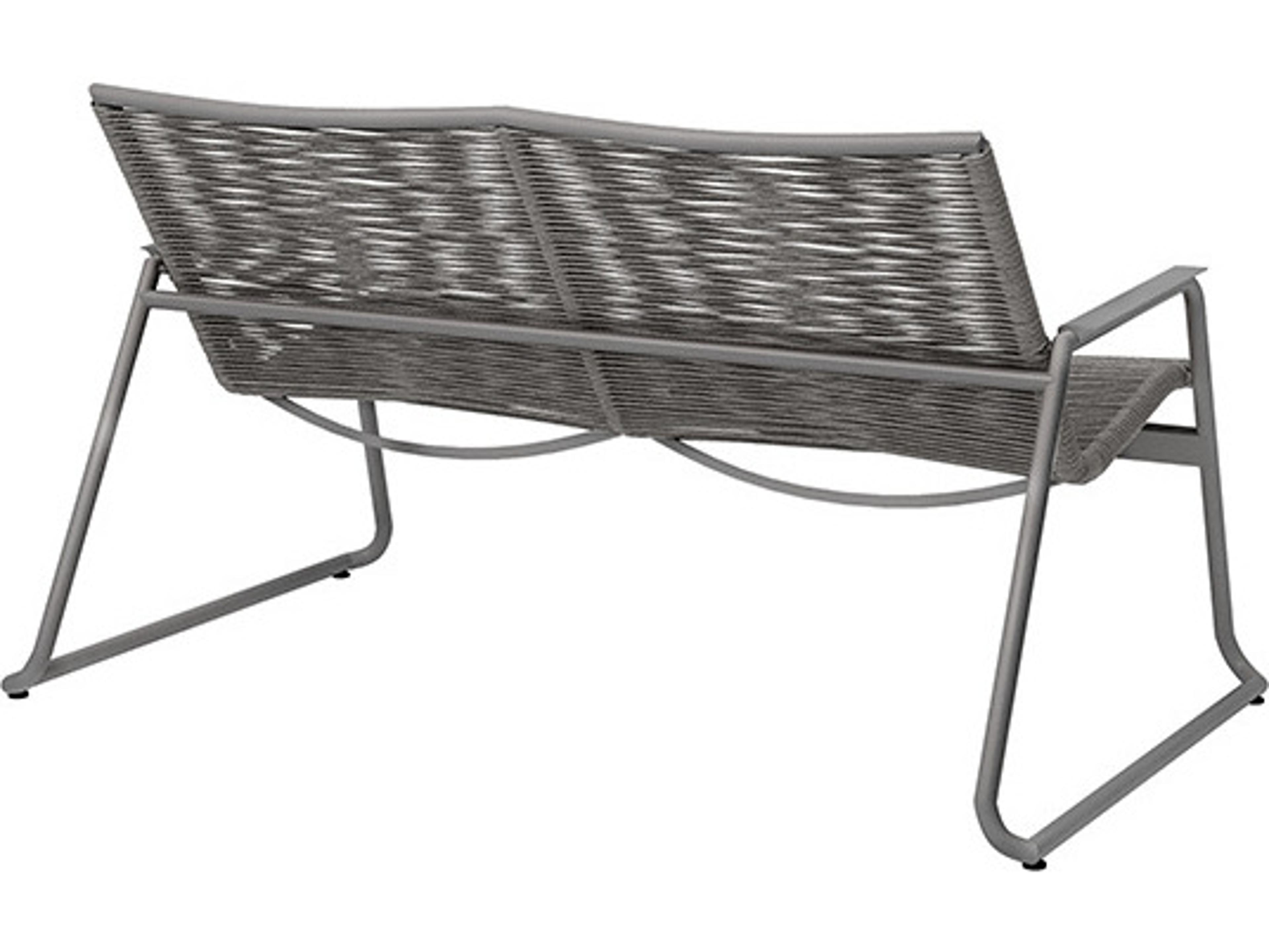 Ebel Cabana Aluminum Wicker Stackable Outdoor Patio Loveseat