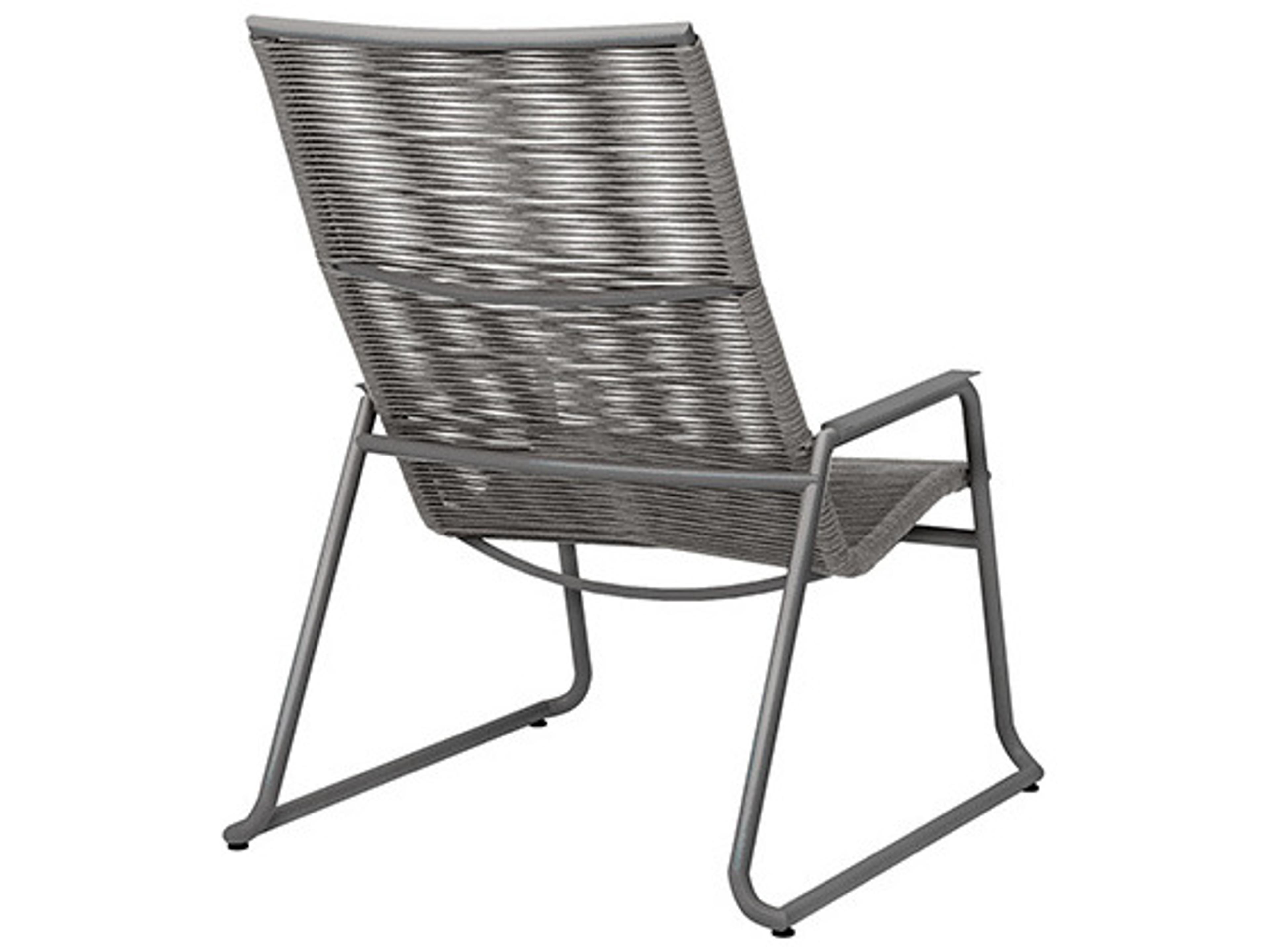 Ebel Cabana Aluminum Wicker Stackable High Back Outdoor Lounge Chair