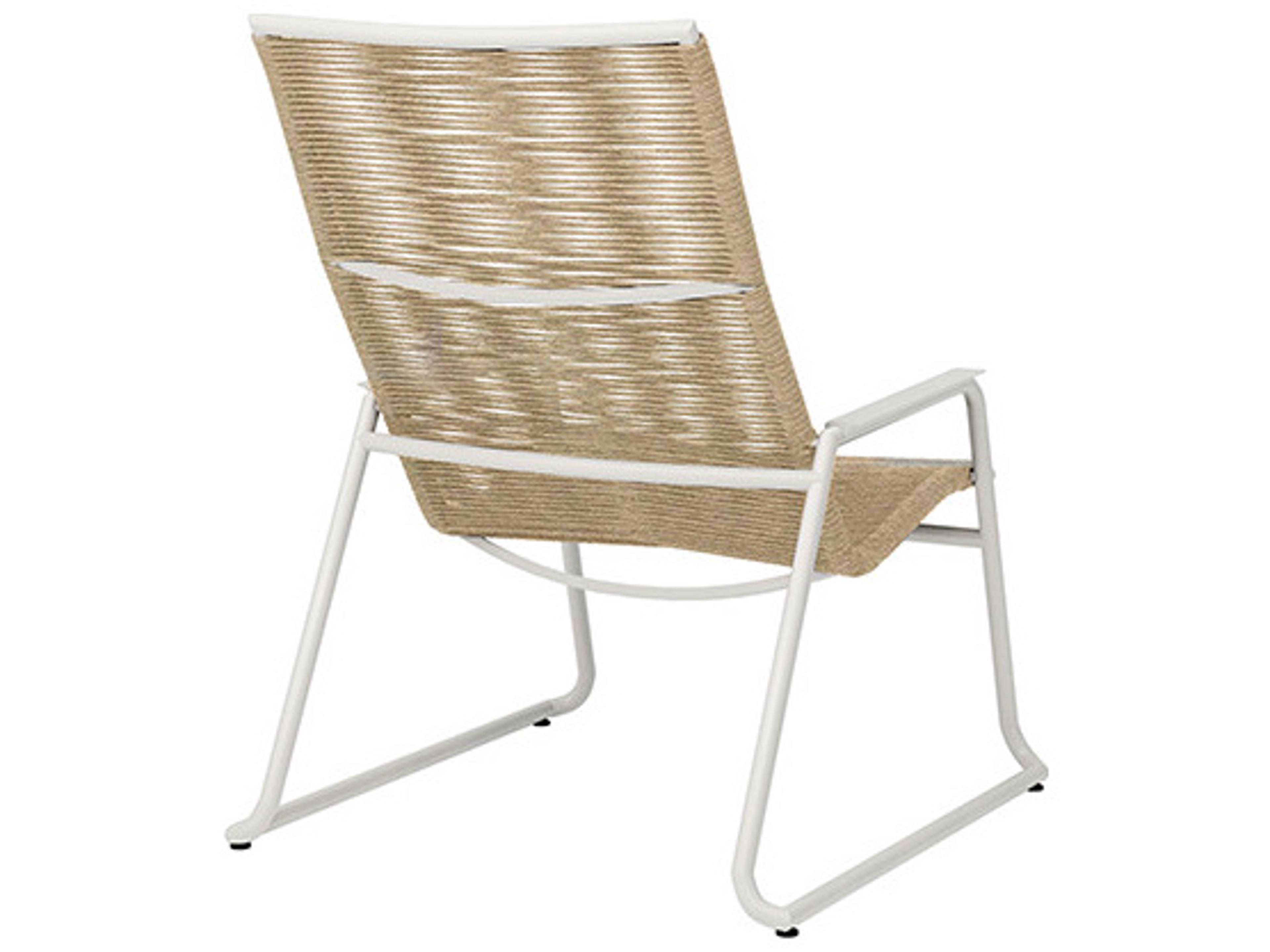 Ebel Cabana Aluminum Wicker Stackable High Back Outdoor Lounge Chair