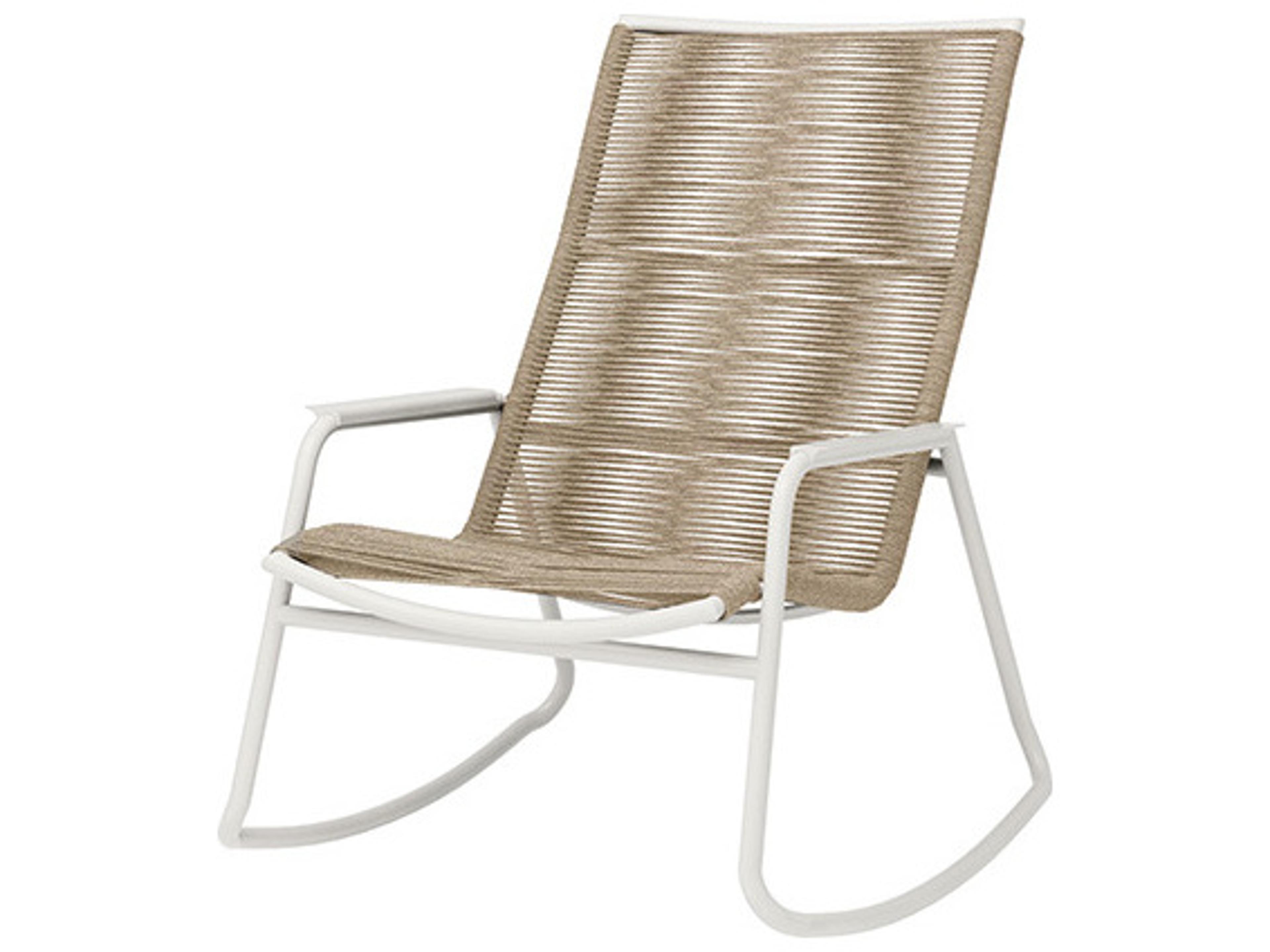 Cabana Aluminum Wicker Stackable High Back Outdoor Rocker