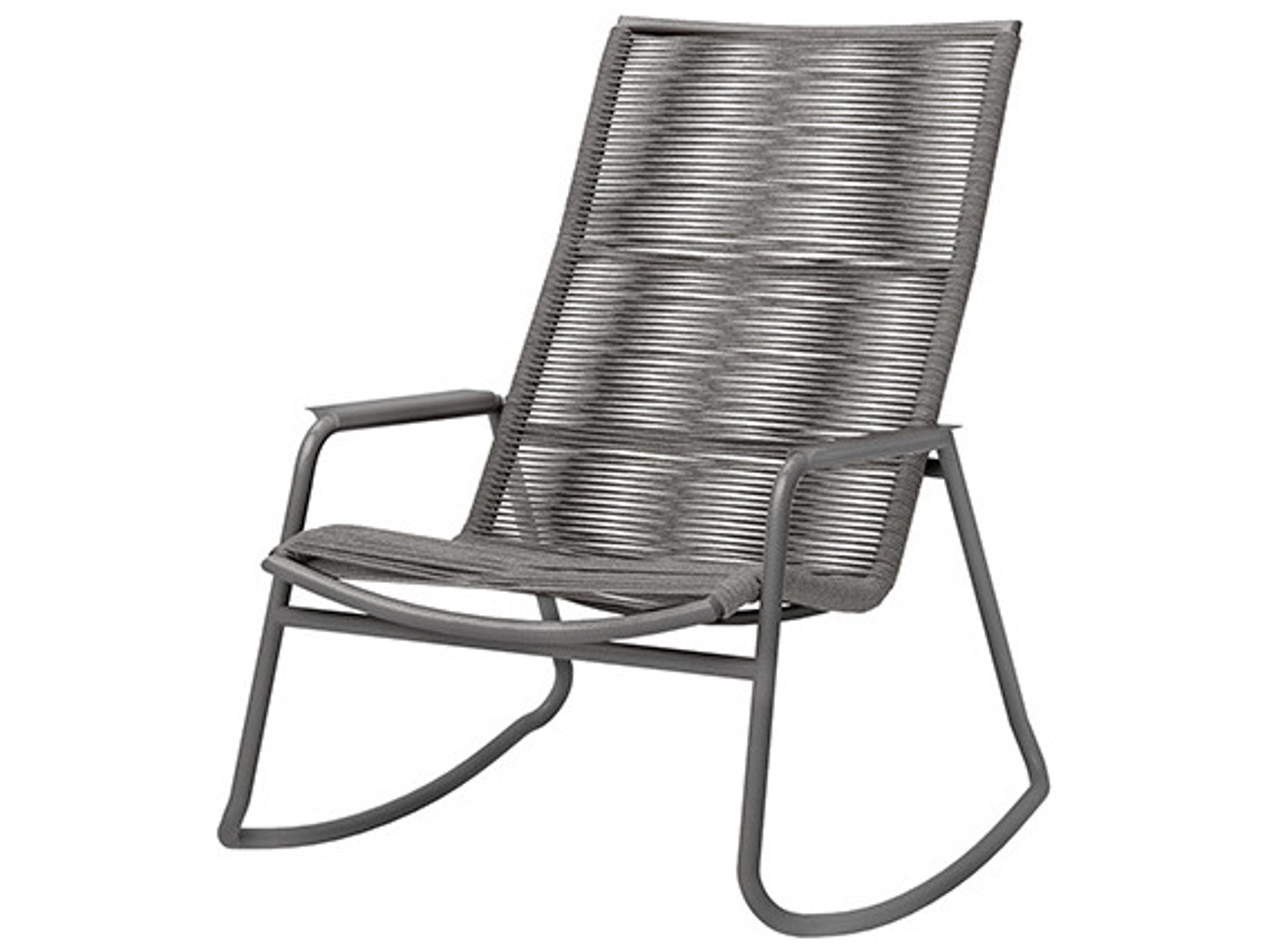 Ebel Cabana Aluminum Wicker Stackable High Back Outdoor Rocker
