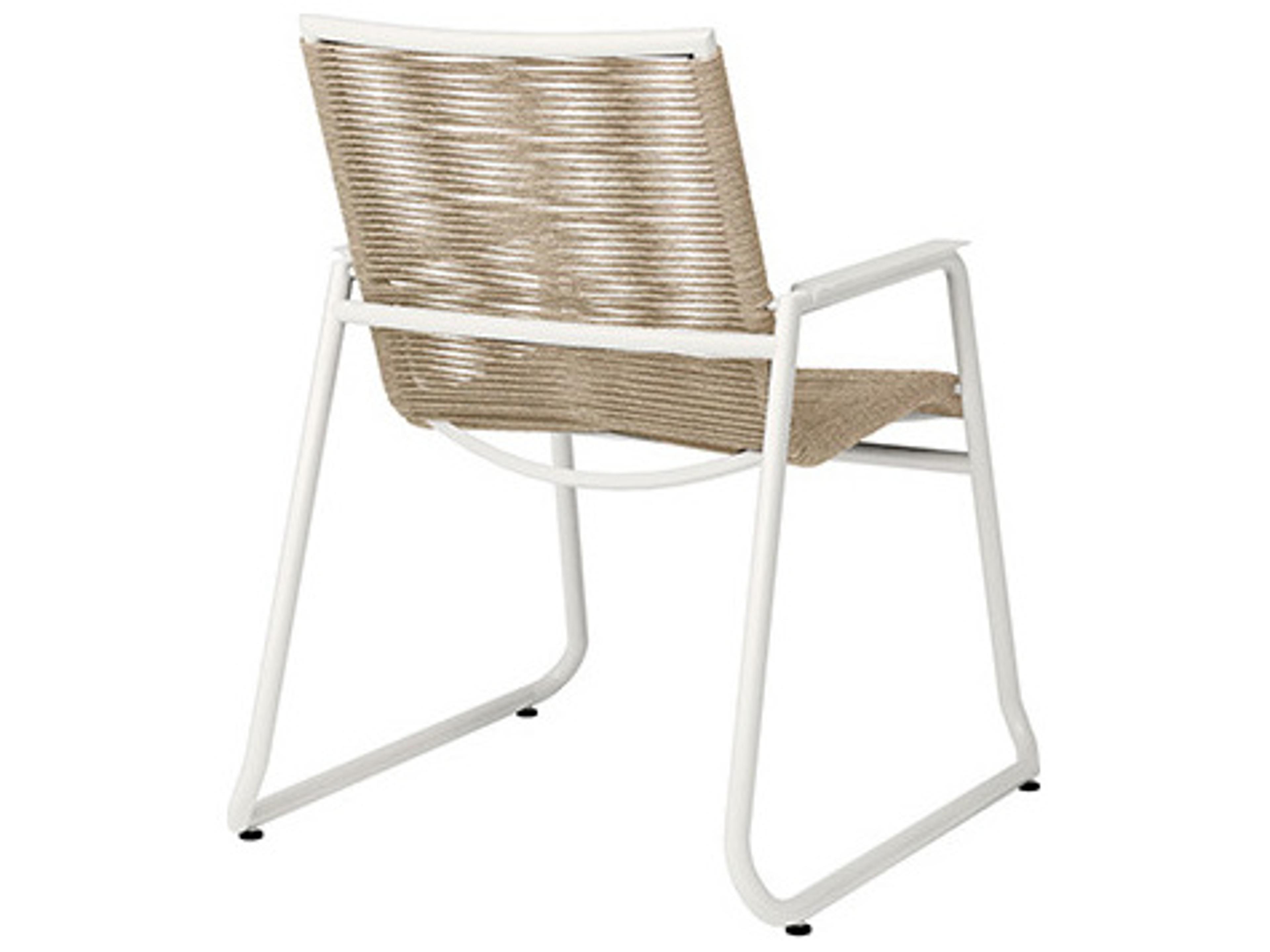 Ebel Cabana Aluminum Wicker Stackable Outdoor Dining Arm Chair
