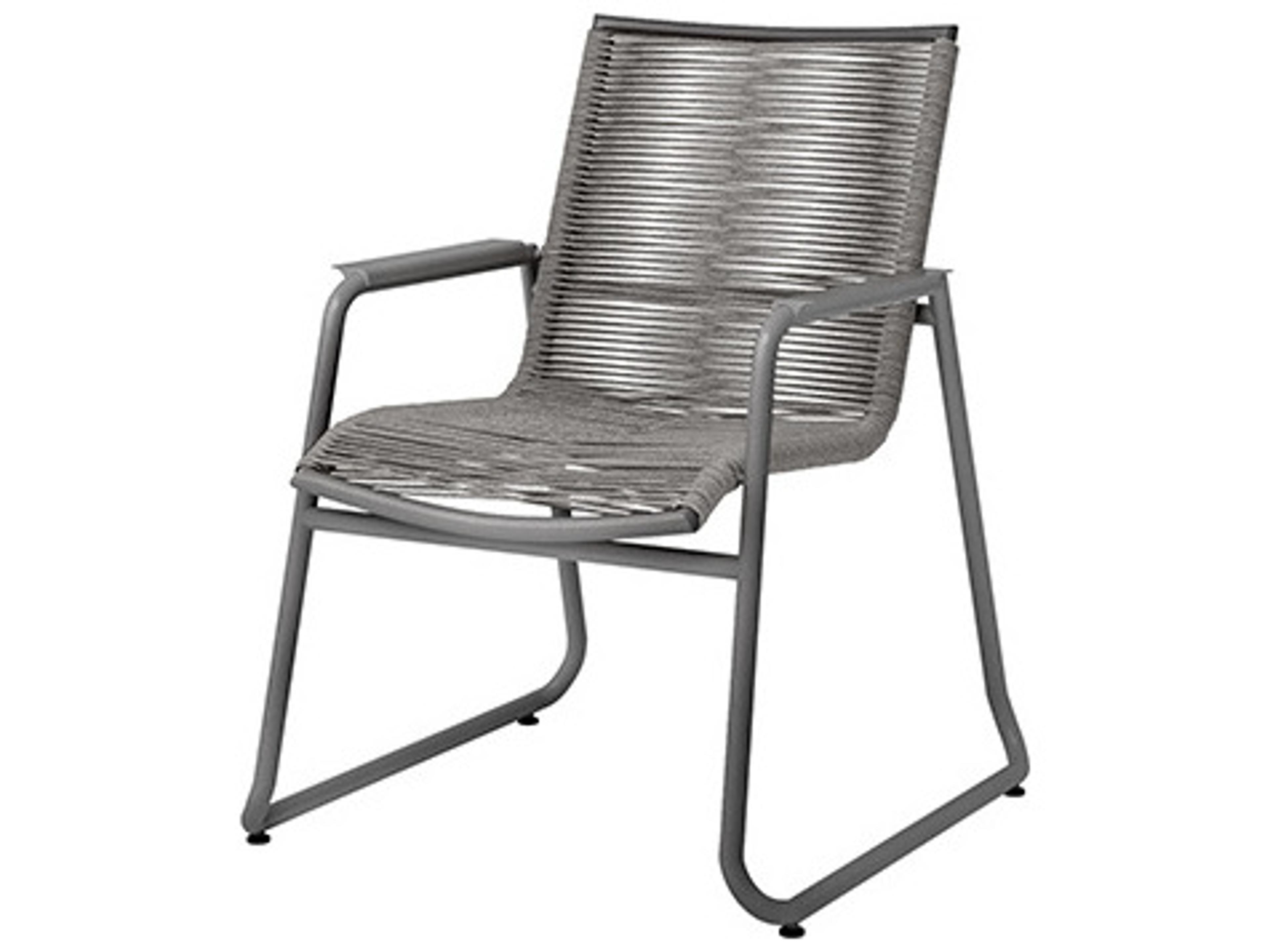 Ebel Cabana Aluminum Wicker Stackable Outdoor Dining Arm Chair