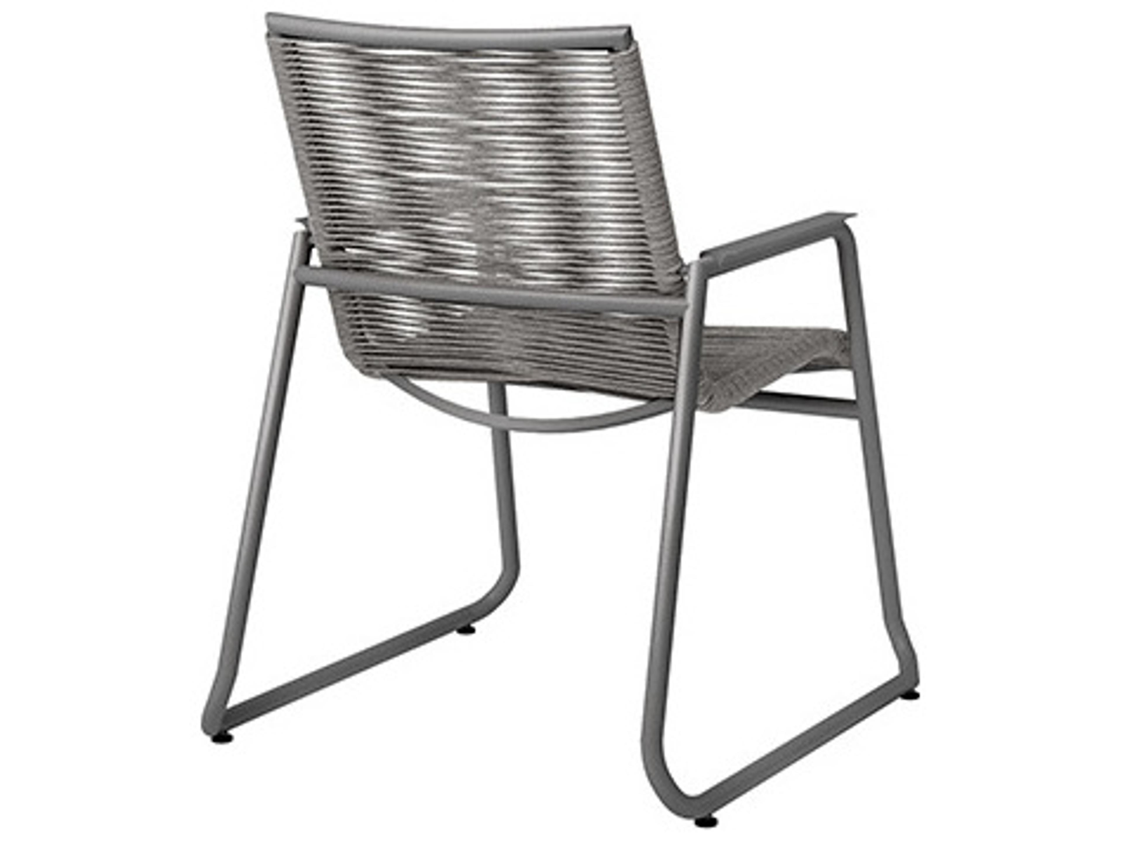 Ebel Cabana Aluminum Wicker Stackable Outdoor Dining Arm Chair
