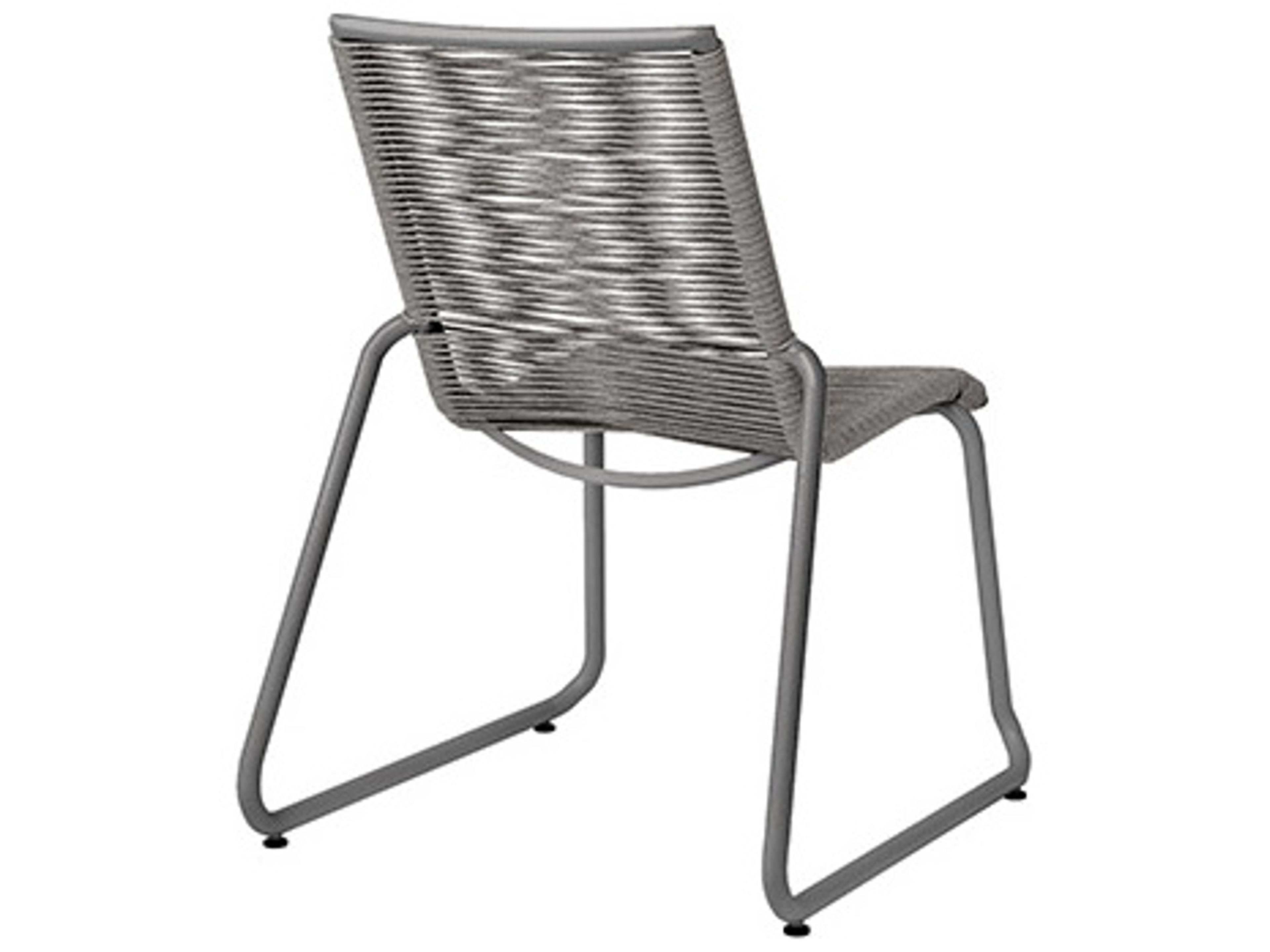 Ebel Cabana Aluminum Wicker Stackable Outdoor Patio Dining Side Chair