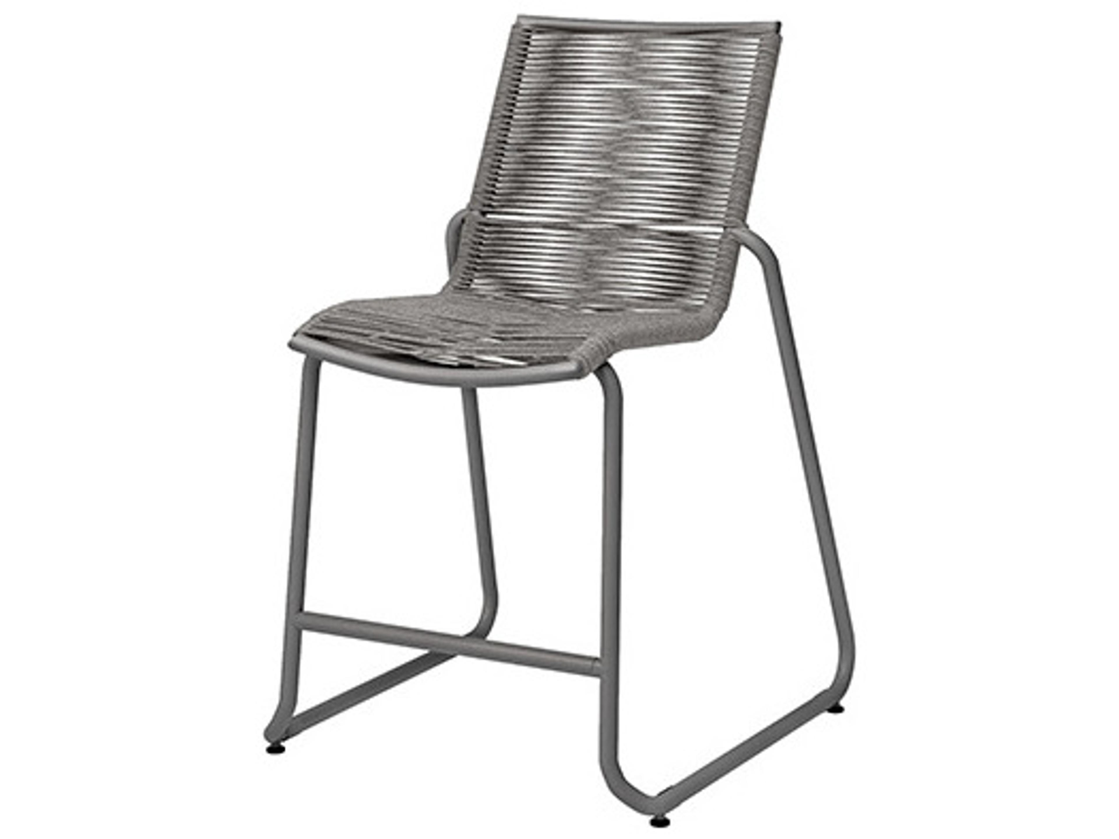 Ebel Cabana Aluminum Wicker Stackable Armless Counter Height Stool