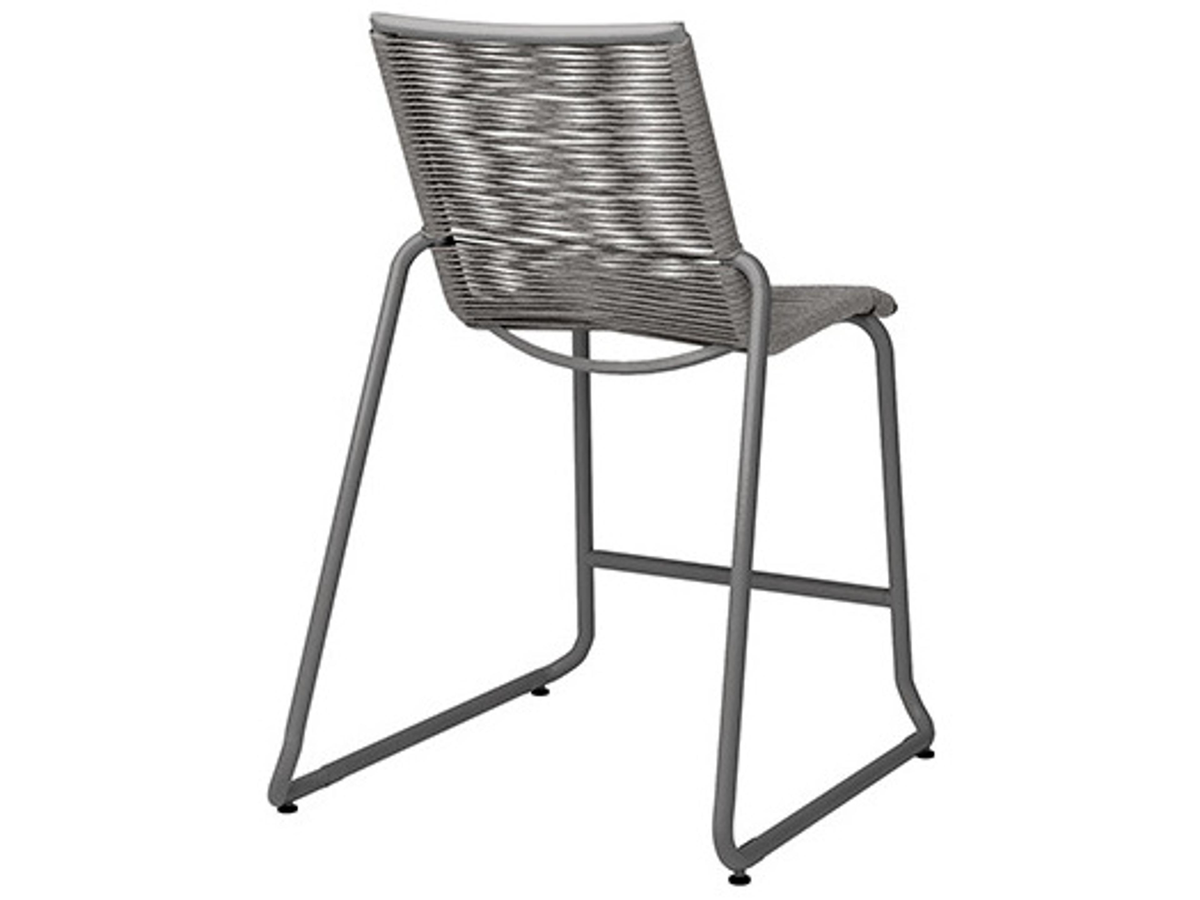 Ebel Cabana Aluminum Wicker Stackable Armless Counter Height Stool