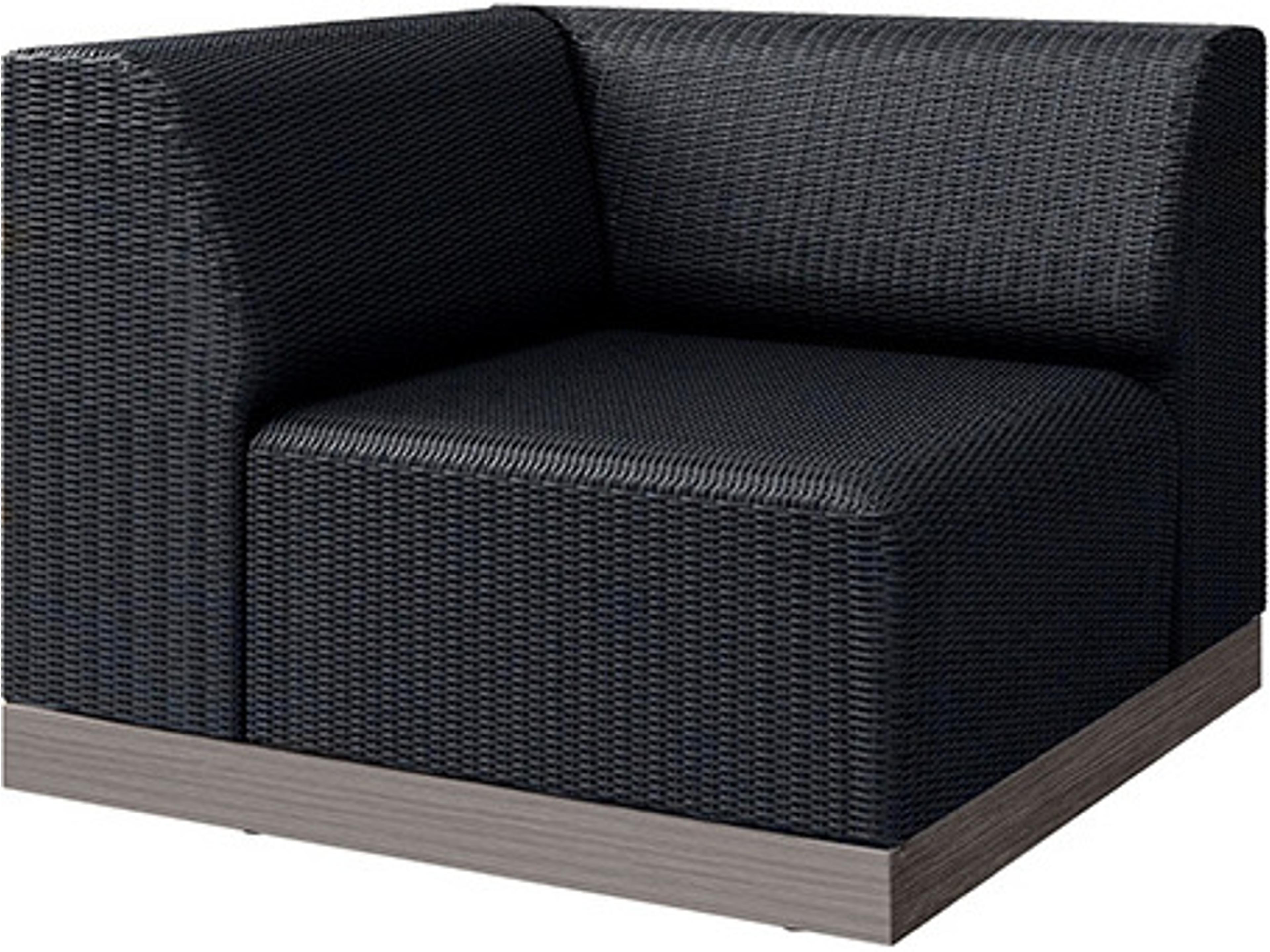 Ebel Grande Aluminum Wicker Padded Corner Seat Section