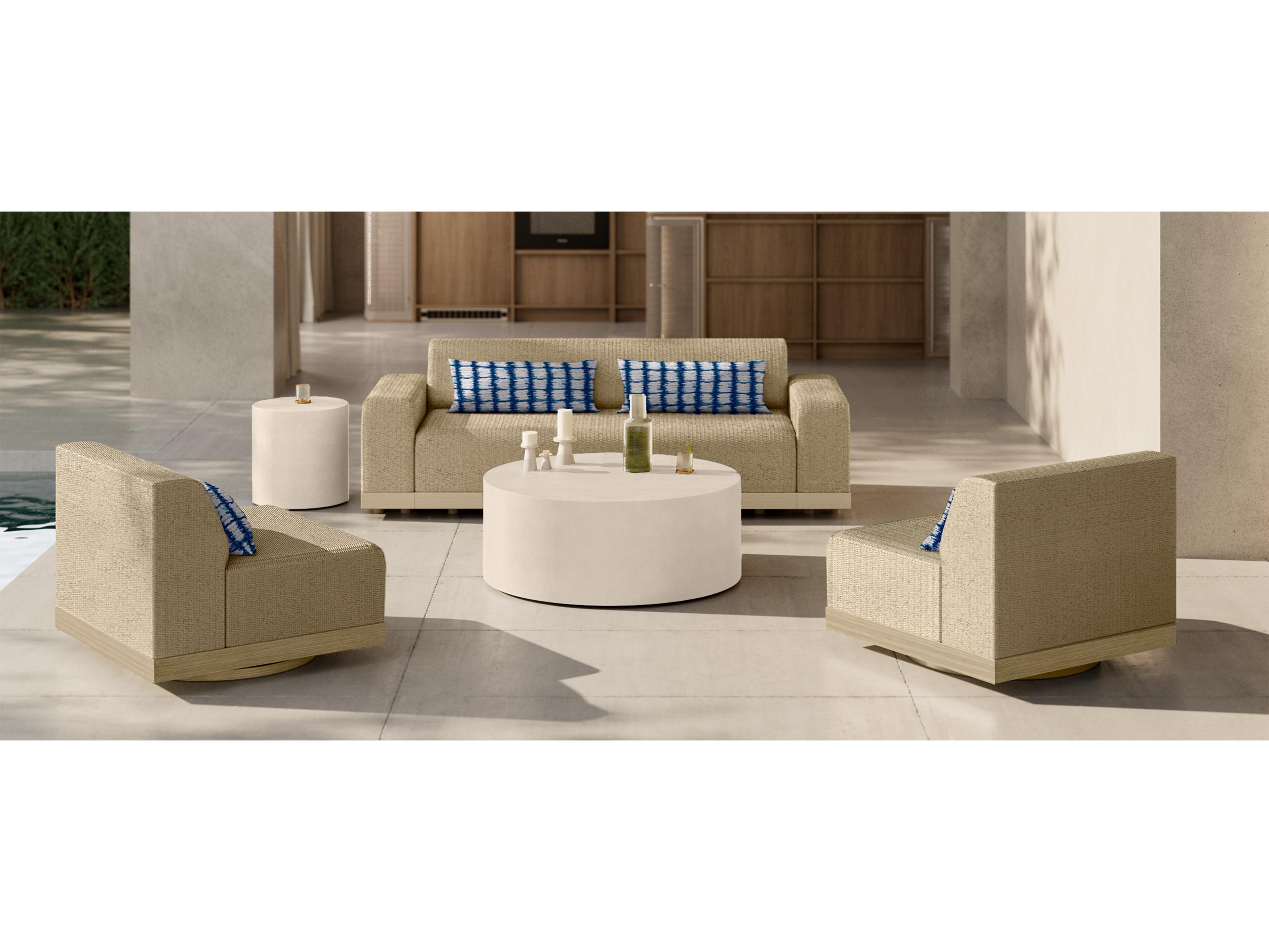 Ebel Grande Aluminum Wicker Armrest Section