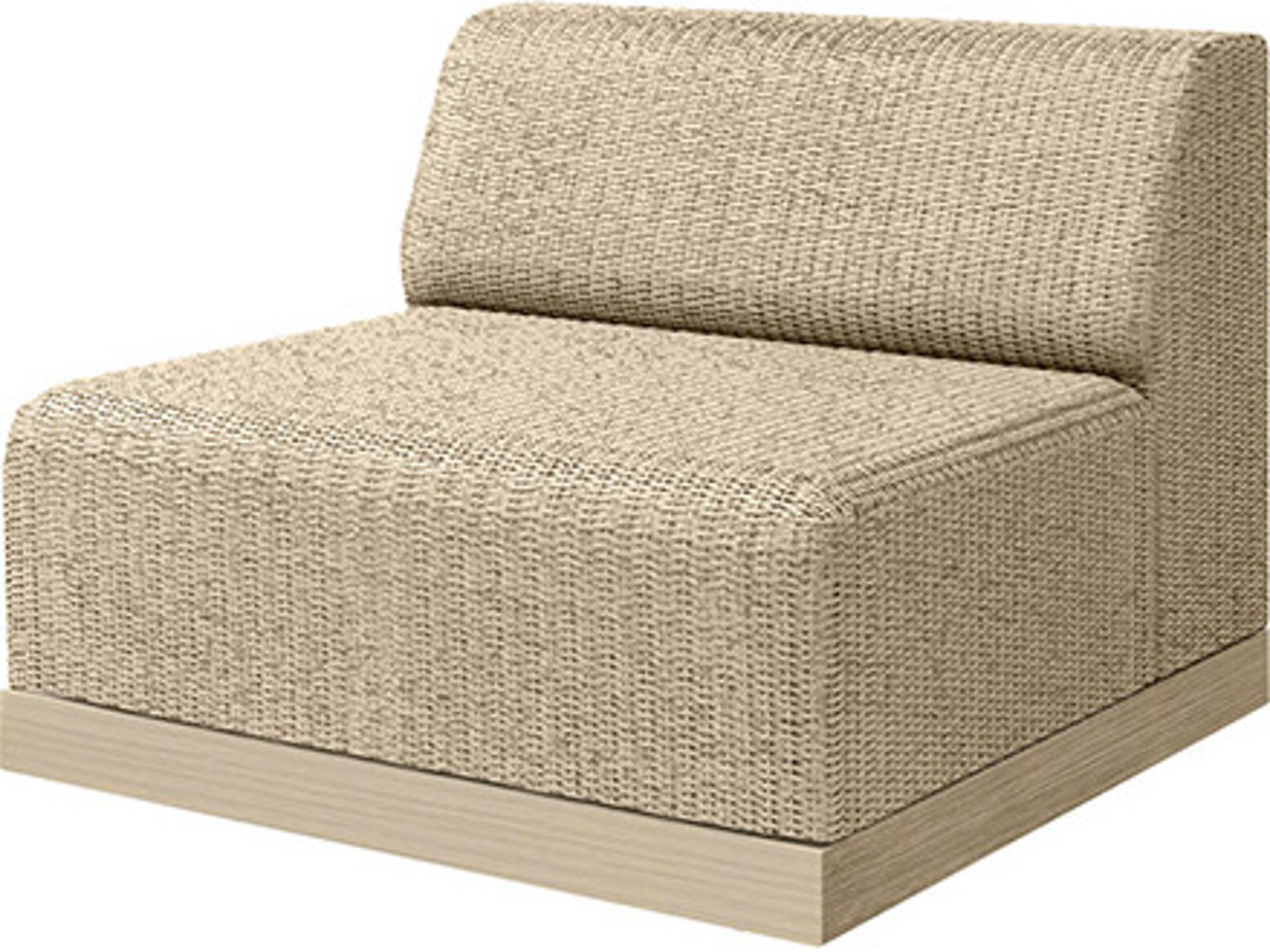 Grande Padded Armless Lounge Chair Eco Weave
