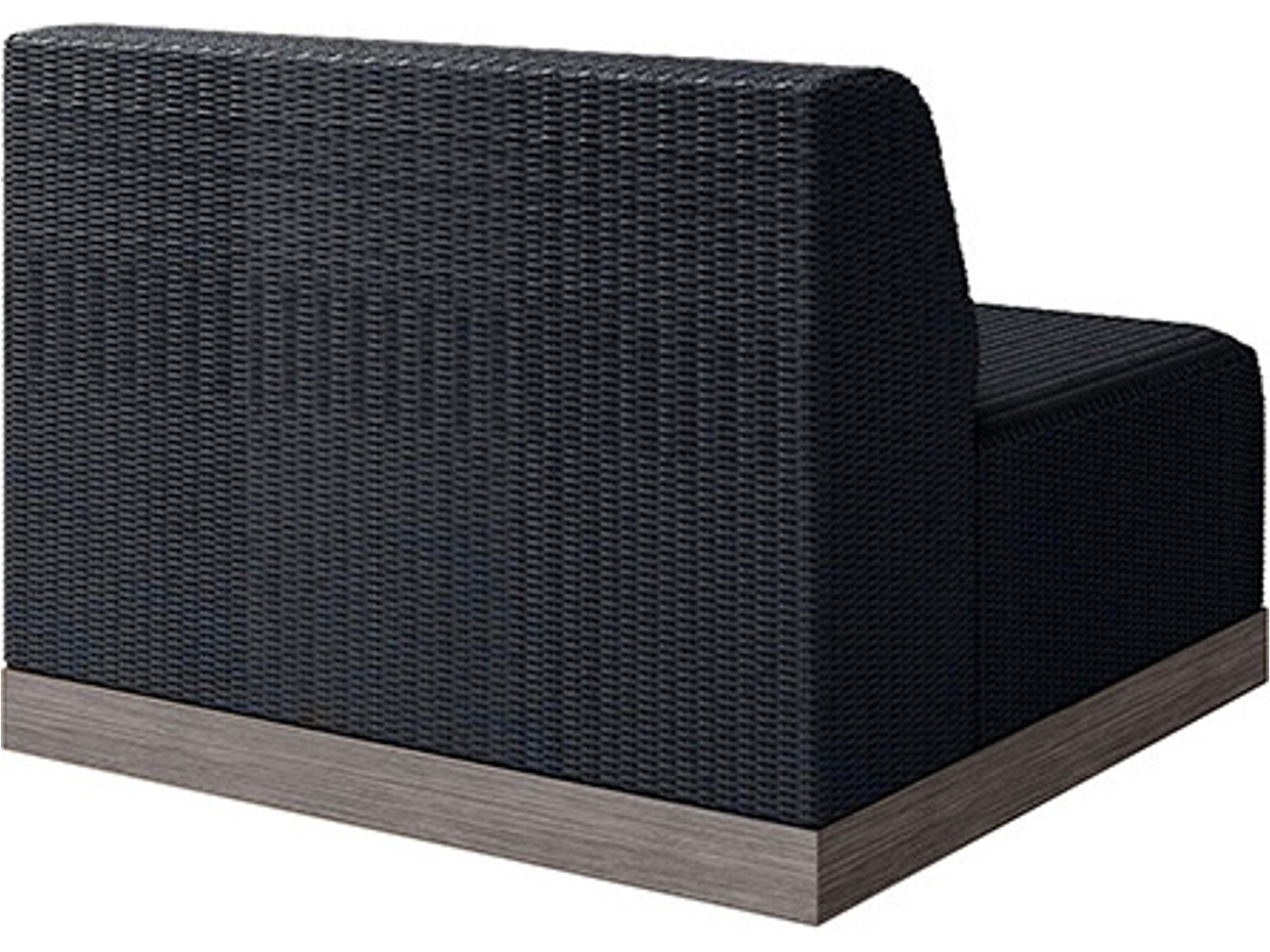 Ebel Grande Aluminum Wicker Padded Armless Patio Lounge Chair