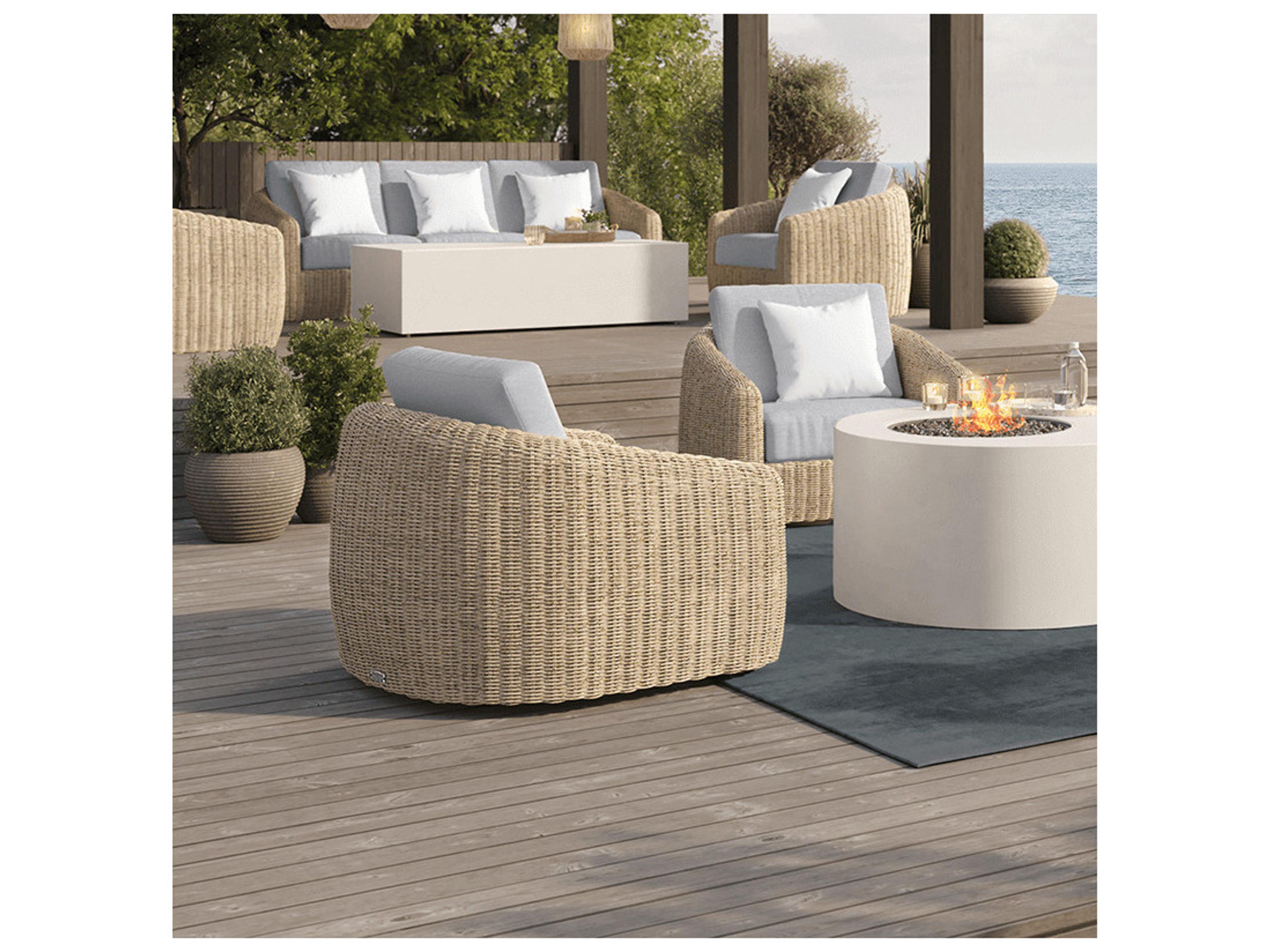 Ebel Boulevard Wicker Club Swivel Glider