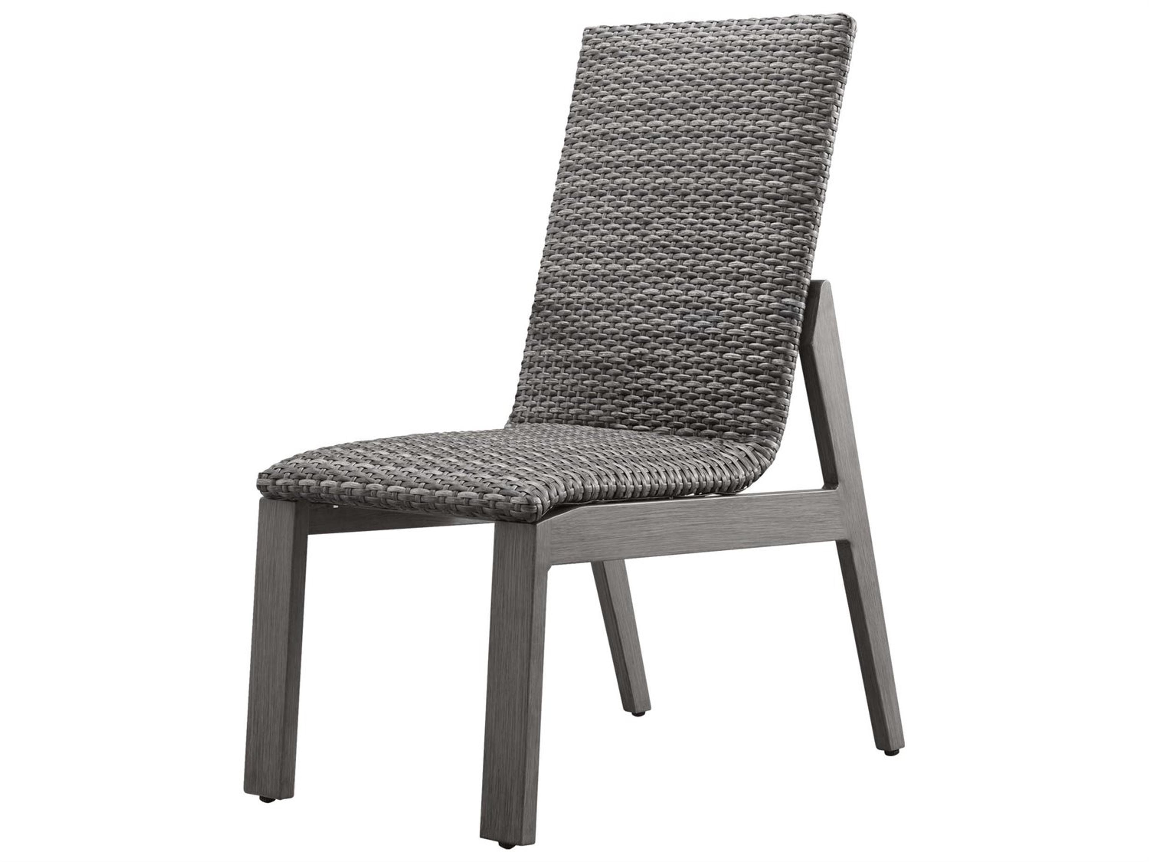 Canton Padded Wicker Aluminum Dining Side Chair