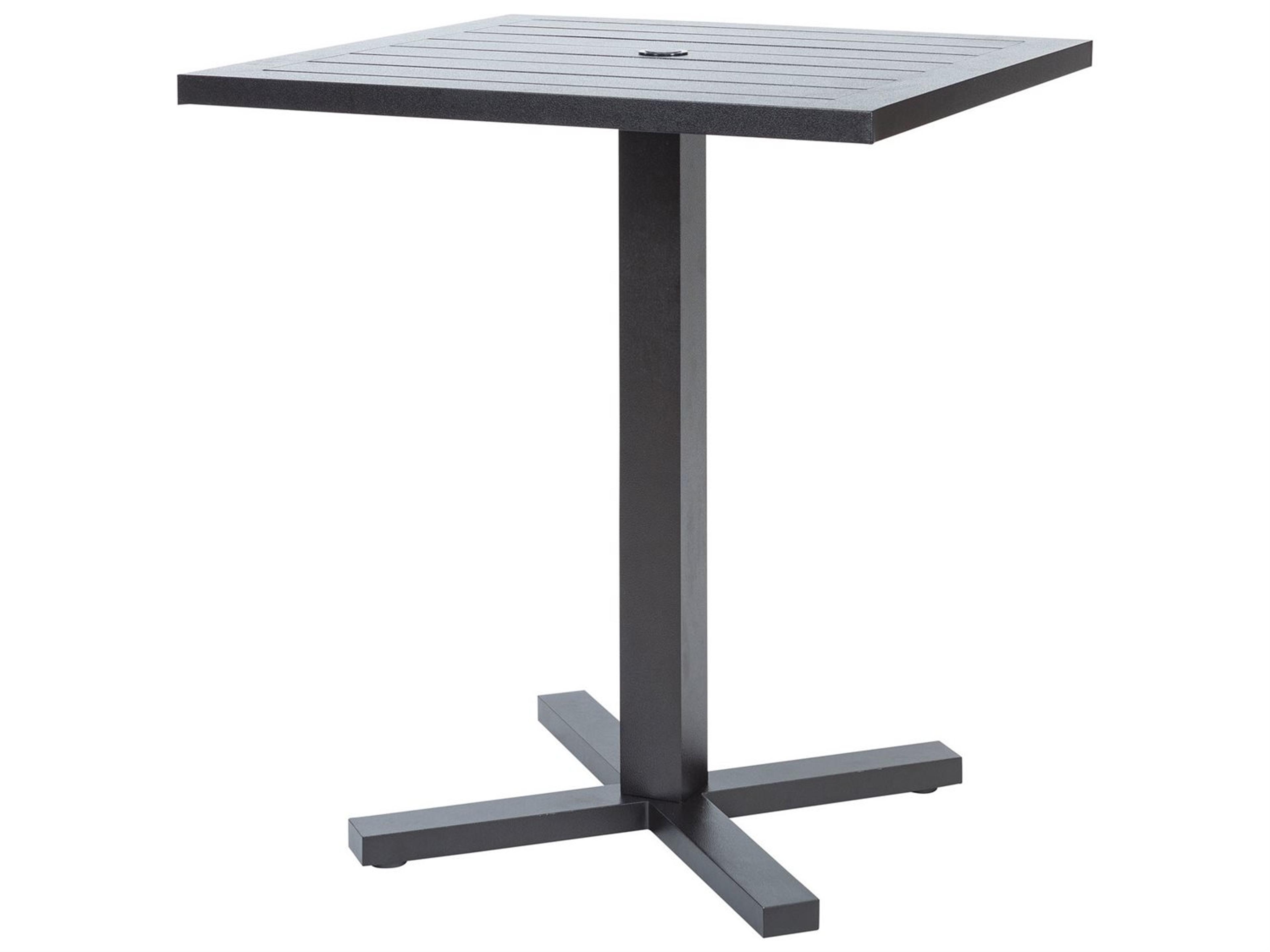 Ebel Palermo Aluminum Square Outdoor Patio Counter Height Table with Umbrella Hole