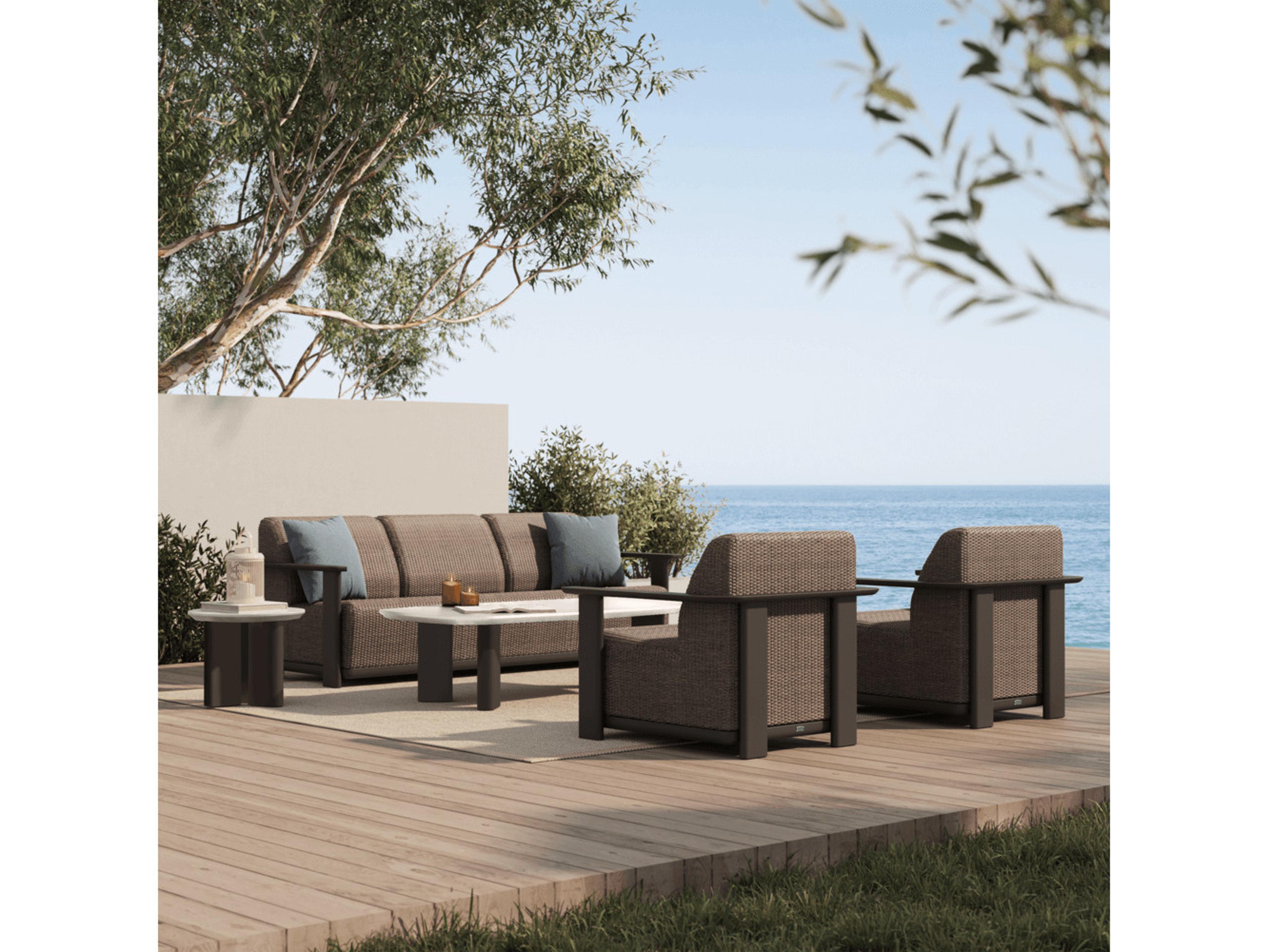 Ebel Corter Aluminum Padded Sofa