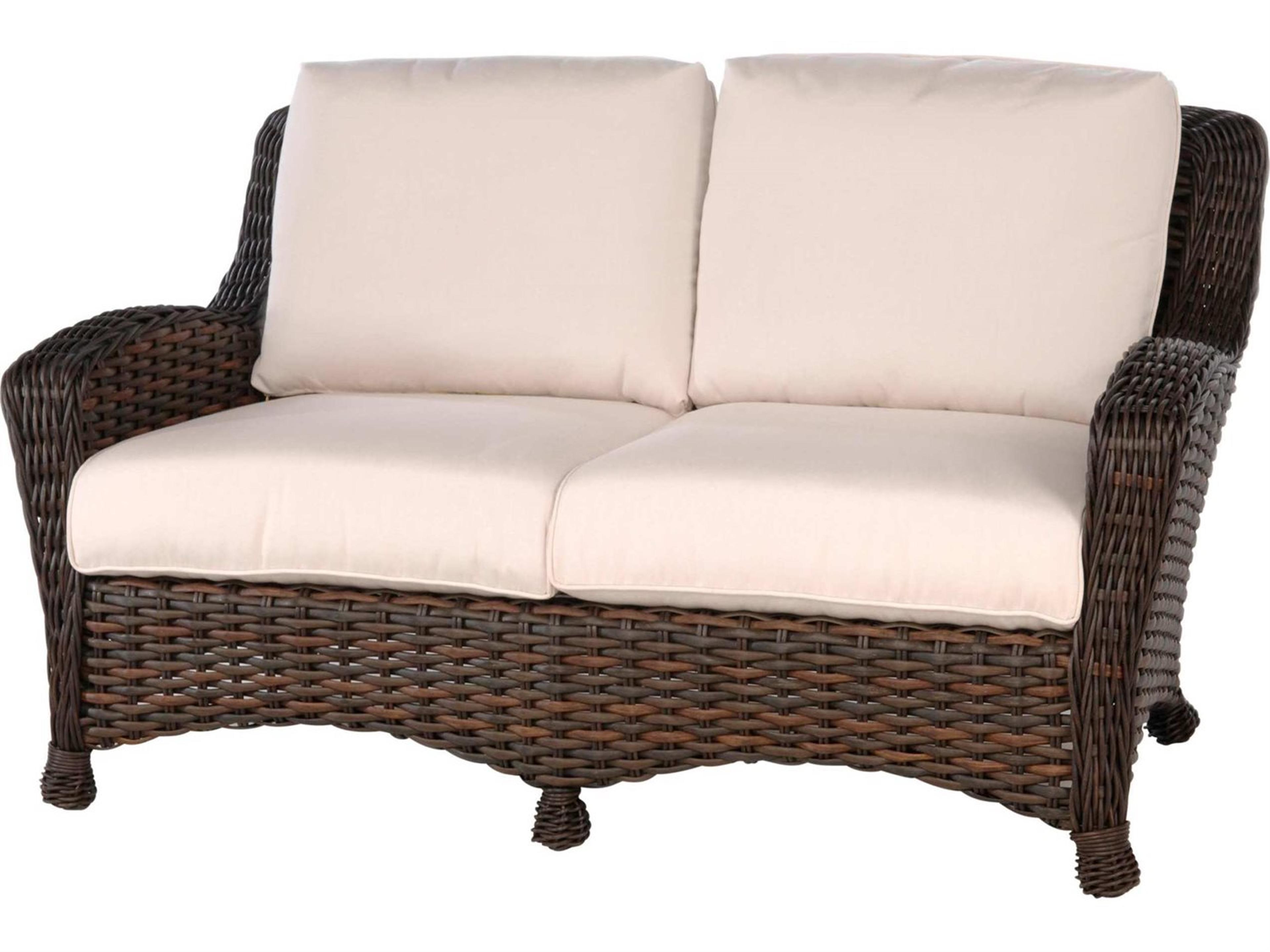 Dreux Wicker Loveseat All-Weather Outdoor Seating