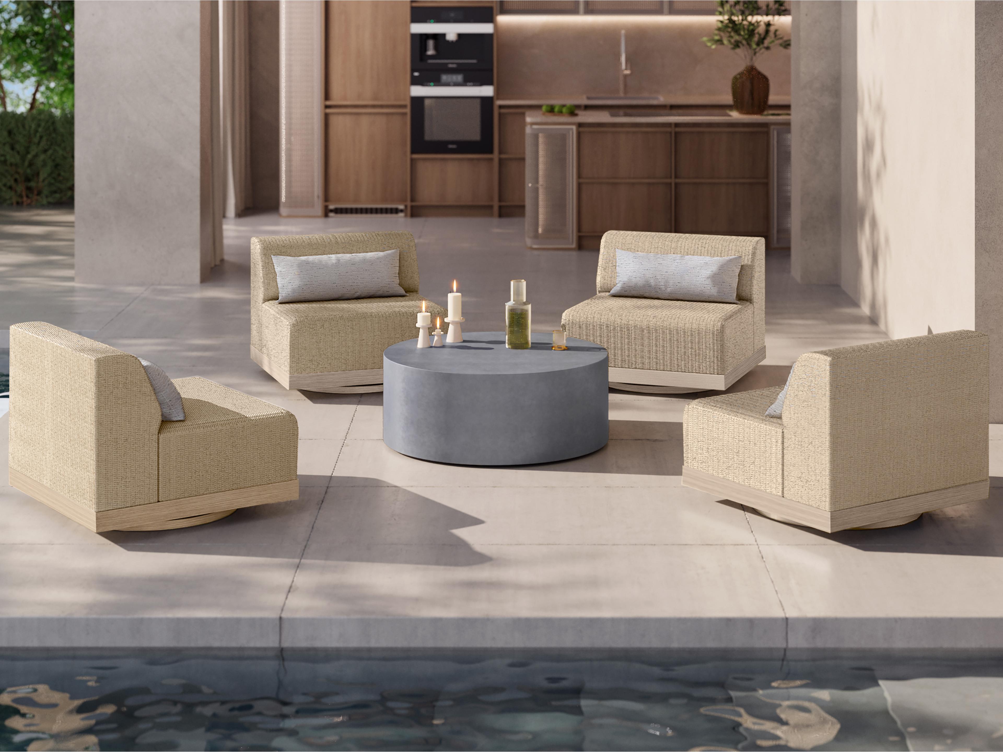 Grande Aluminum Wicker Padded Lounge Set