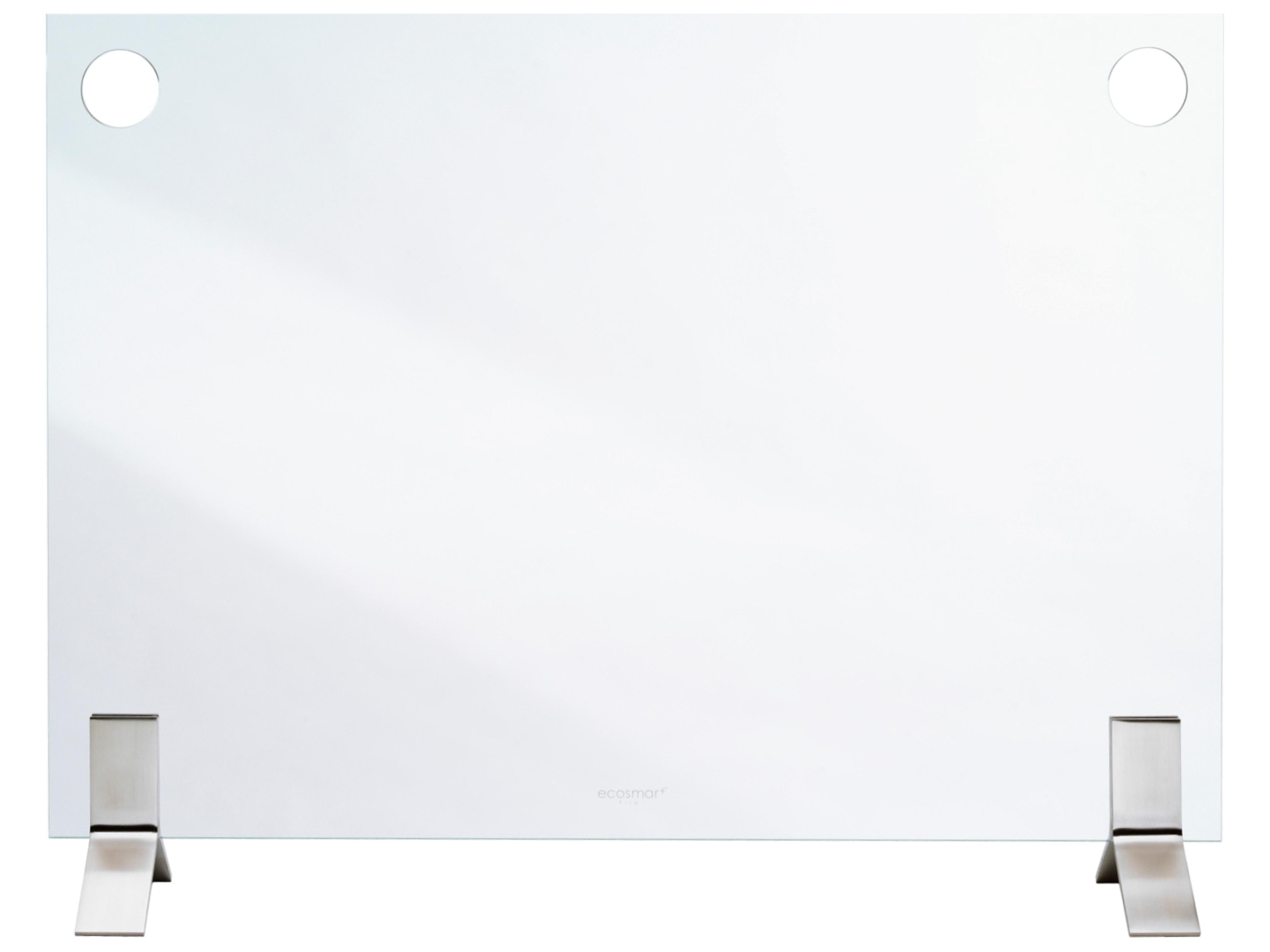 EcoSmart Fire Plasma Fire Screen - Clear Glass Stainless Steel