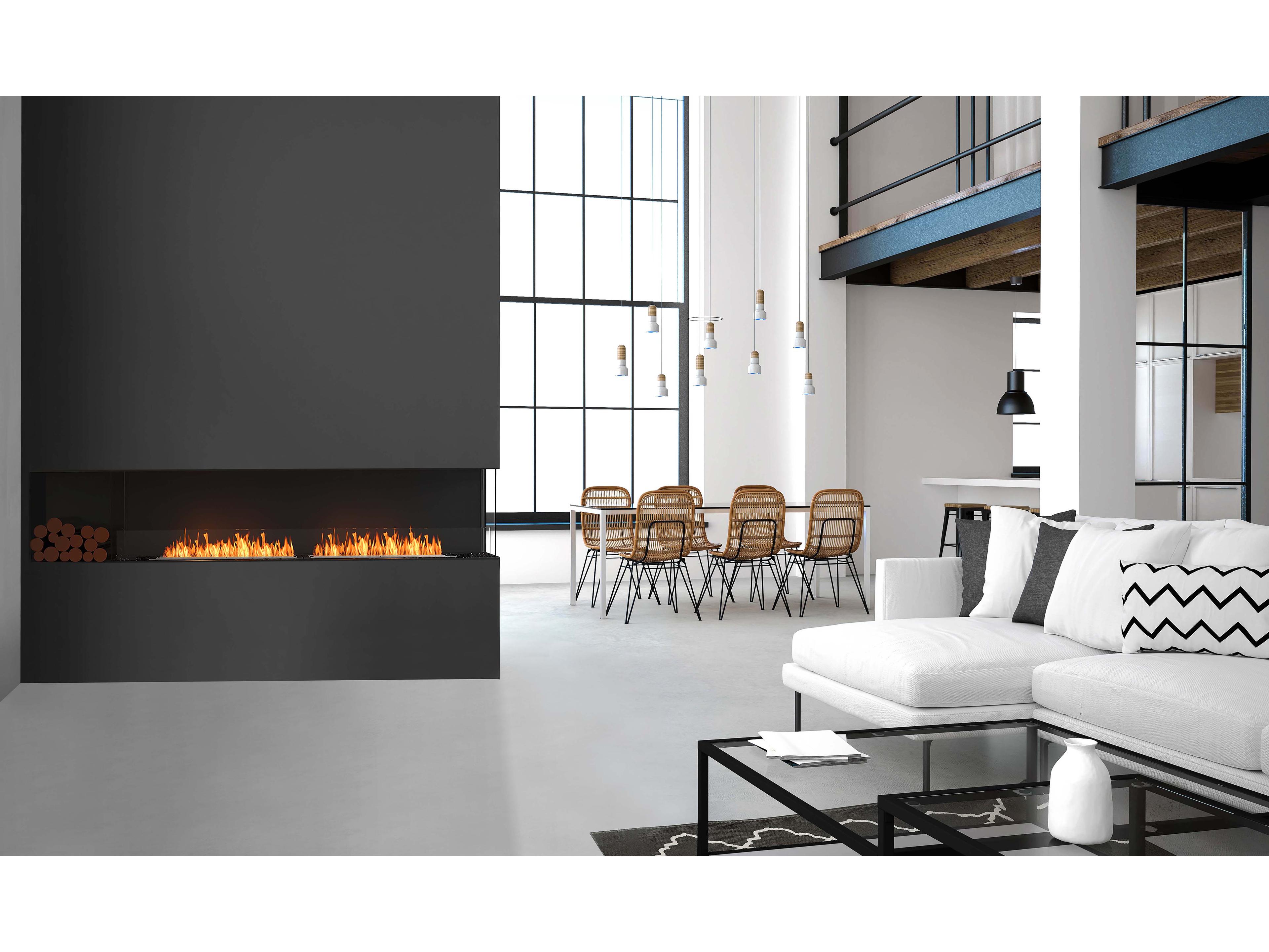 EcoSmart Fire Flex Fireboxes - Right Corner Fireplace