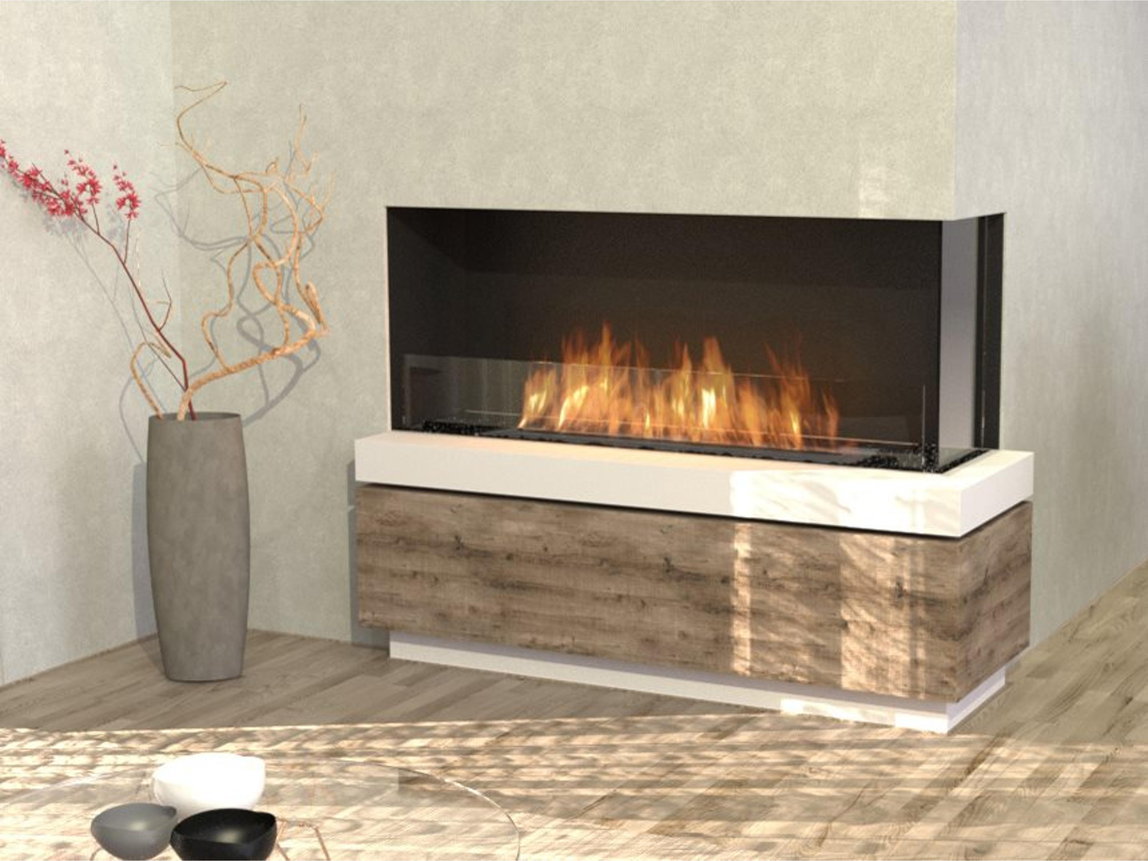 EcoSmart Fire Flex Fireboxes - Right Corner Fireplace