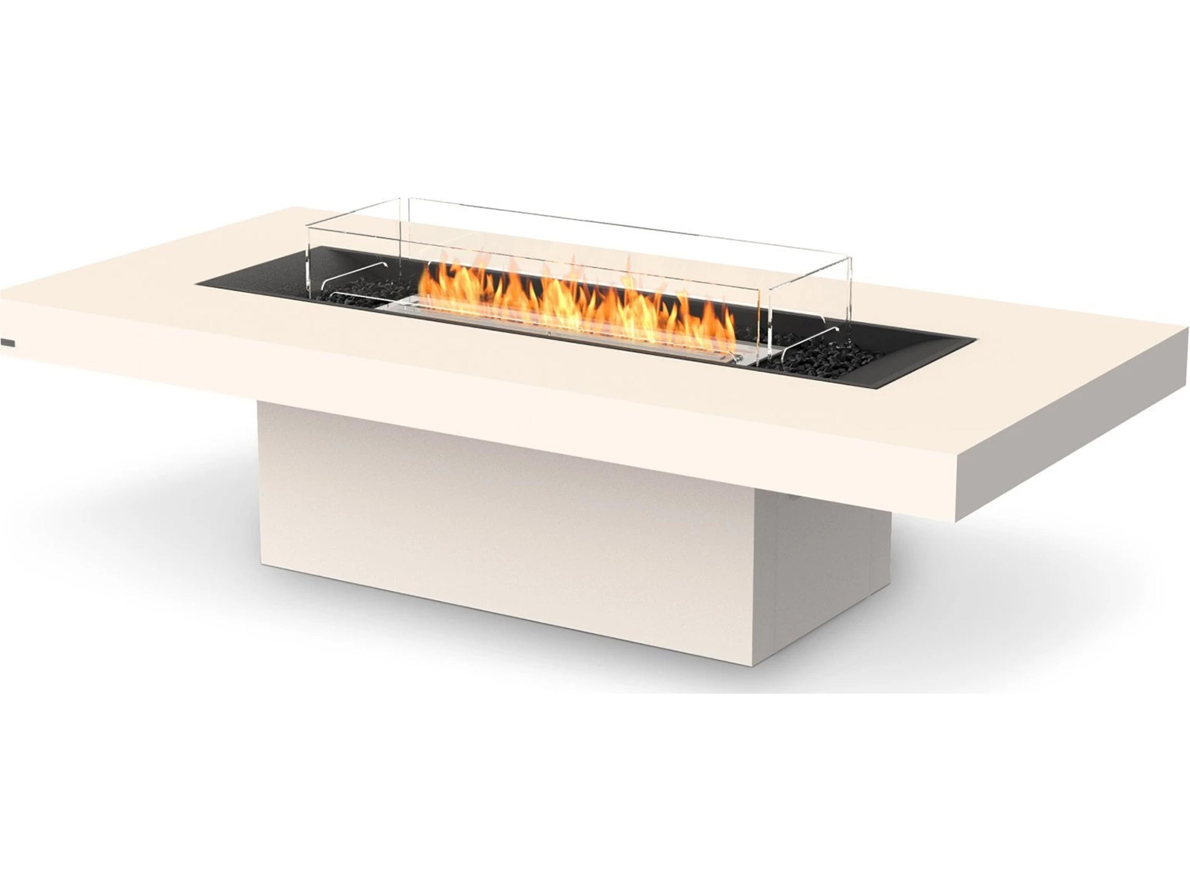 Gin 90 Chat Concrete Fire Pit Table Modern Outdoor