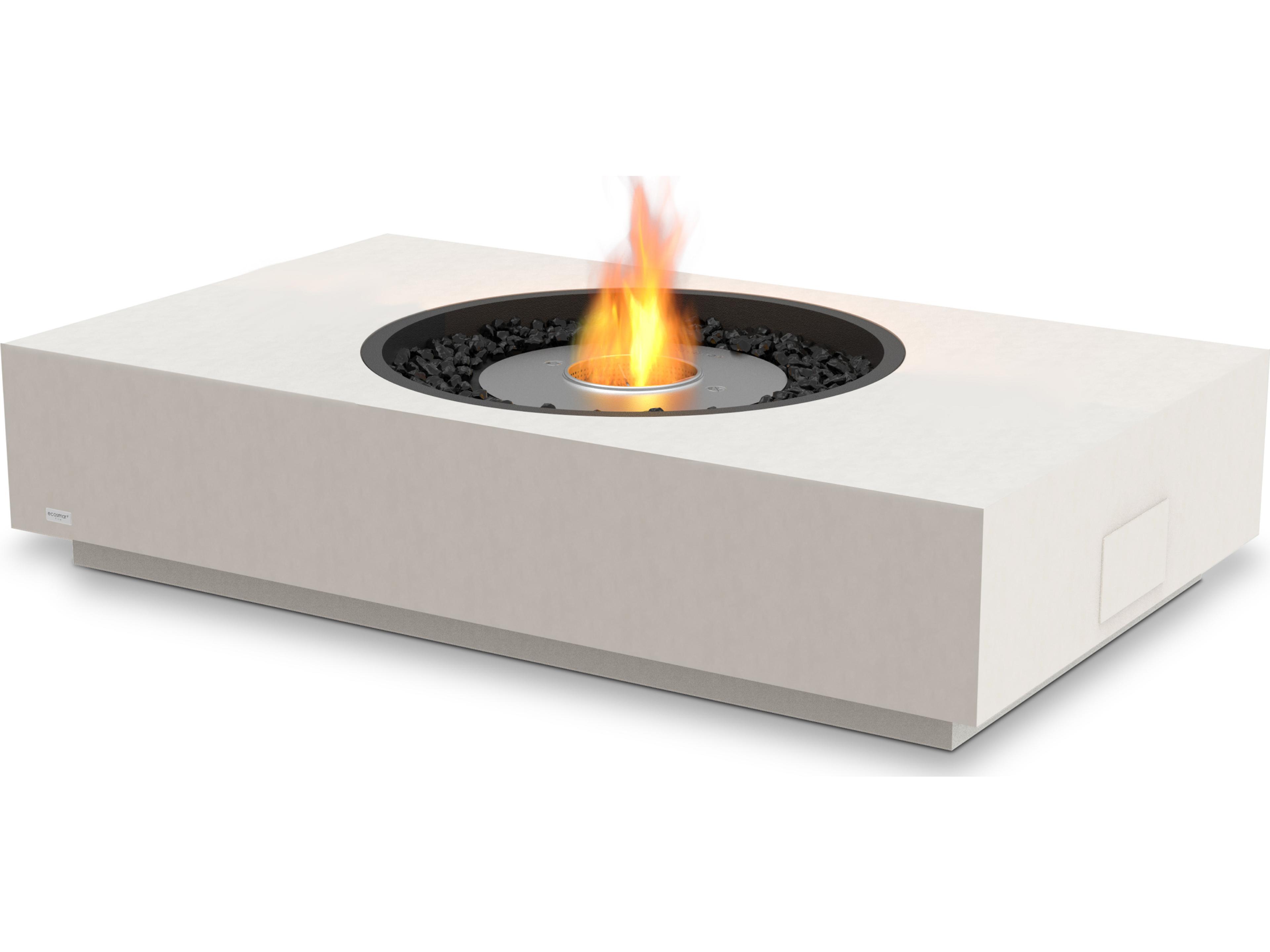 EcoSmart Fire Martini Rectangular Patio Fire Pit Table with Ethanol Burner