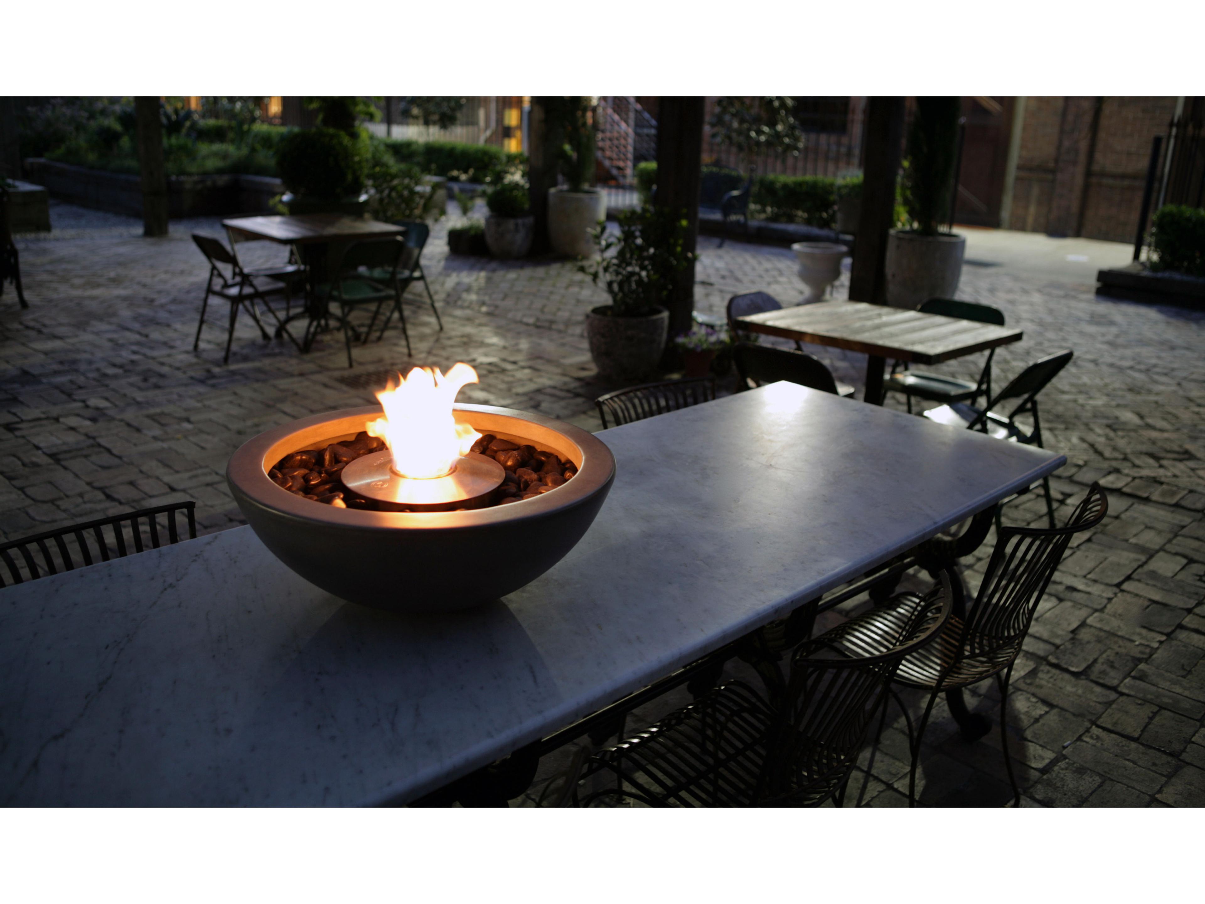 EcoSmart Fire Mix Concrete Steel Round Pit Table