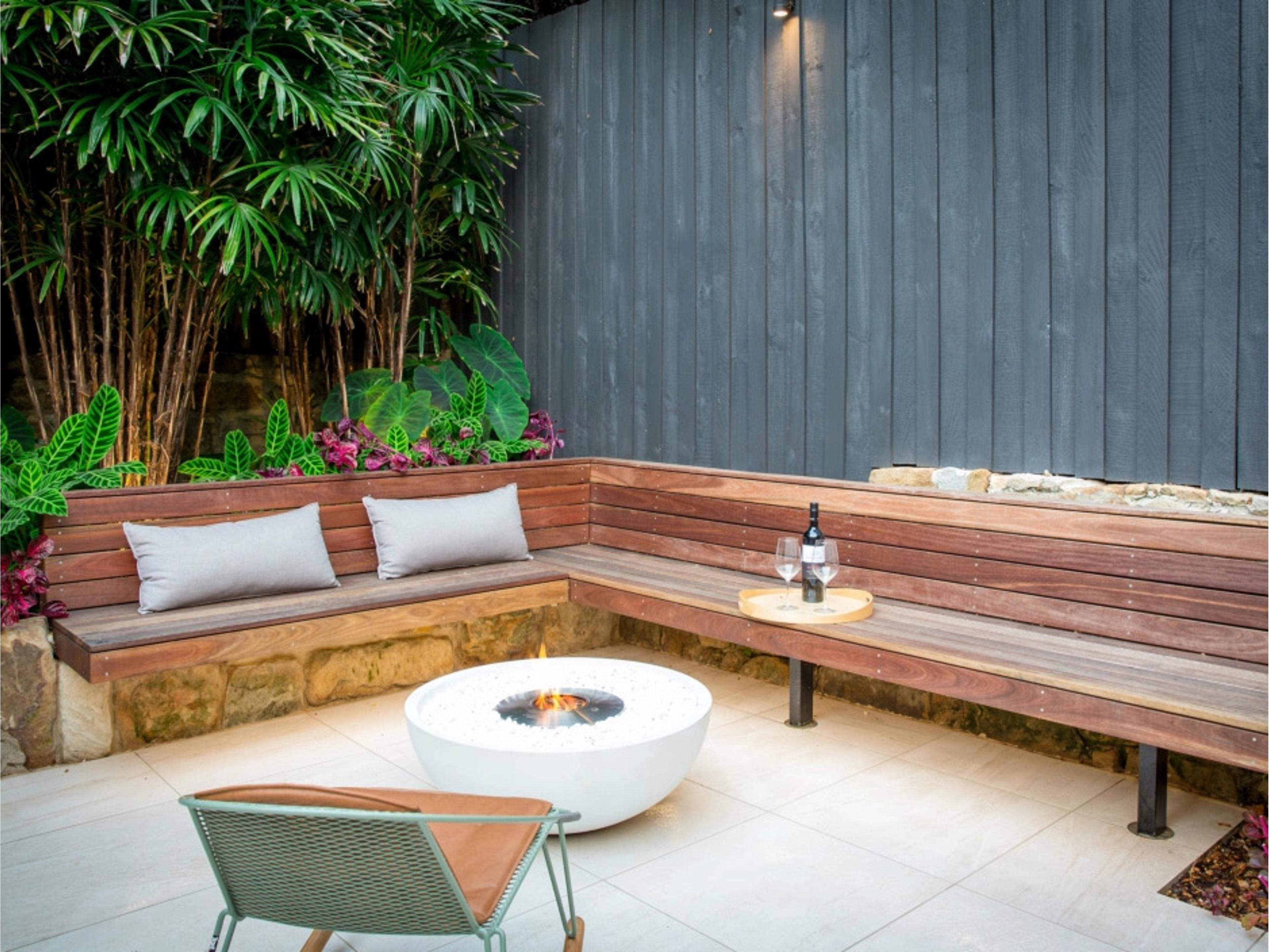 EcoSmart Fire Mix Concrete Steel Round Pit Table