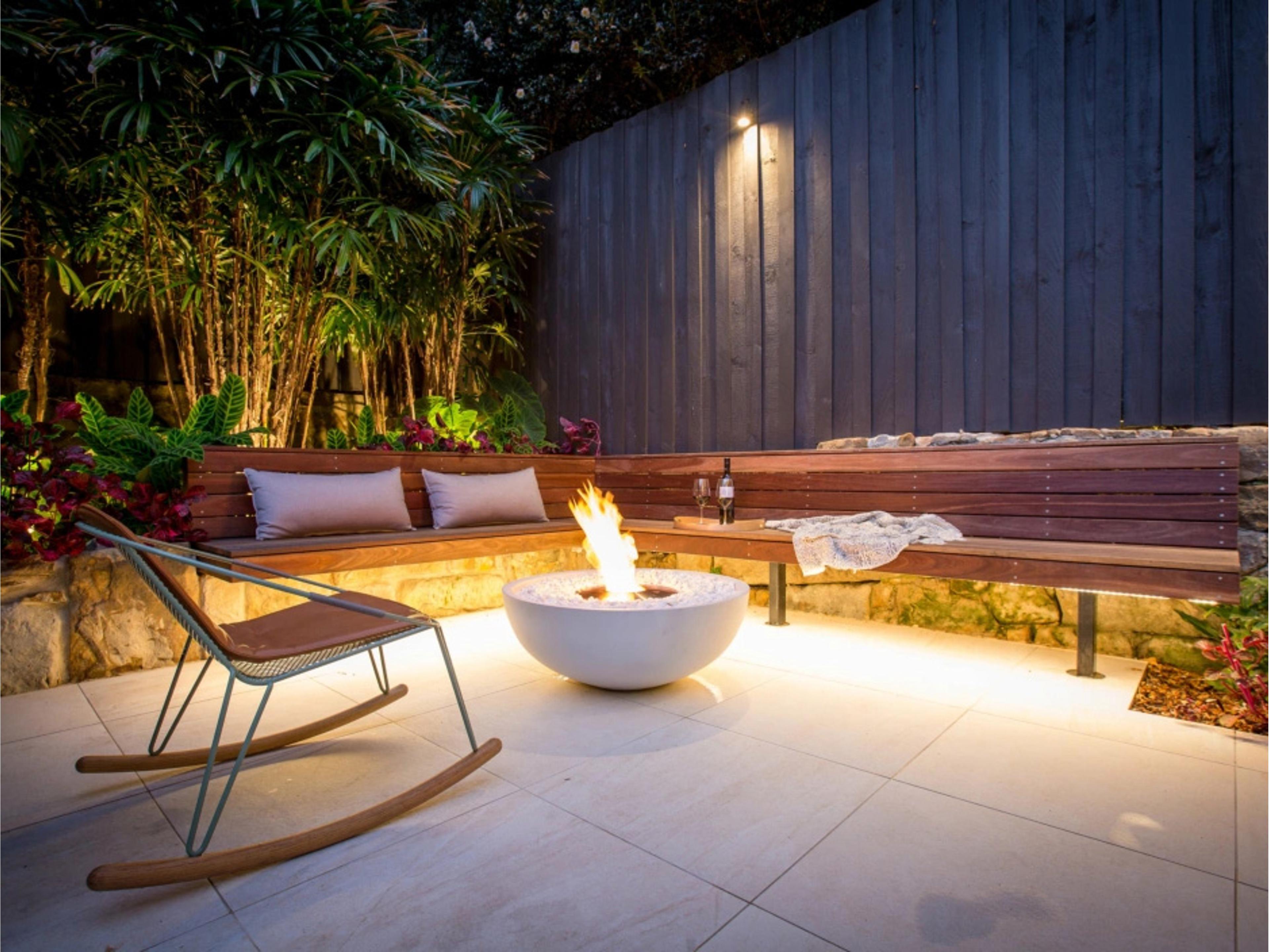 EcoSmart Fire Mix Concrete Steel Round Pit Table