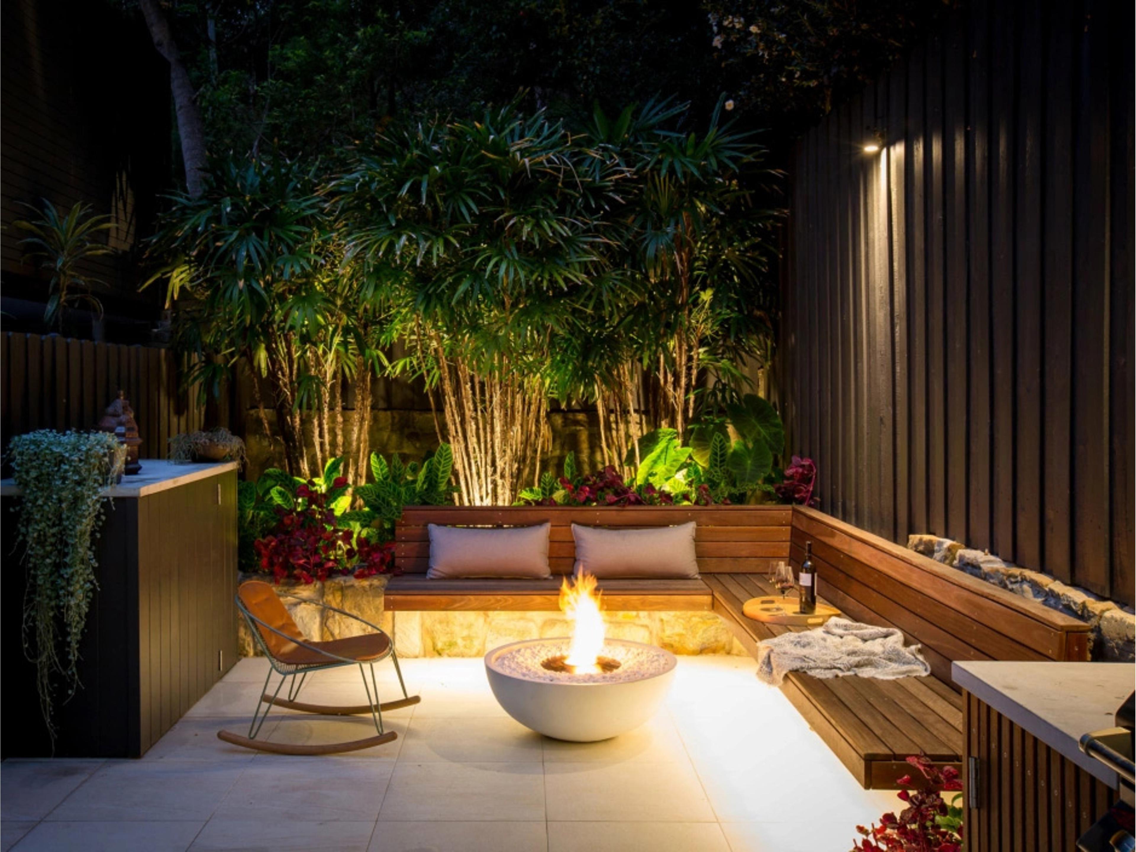 EcoSmart Fire Mix Concrete Steel Round Pit Table