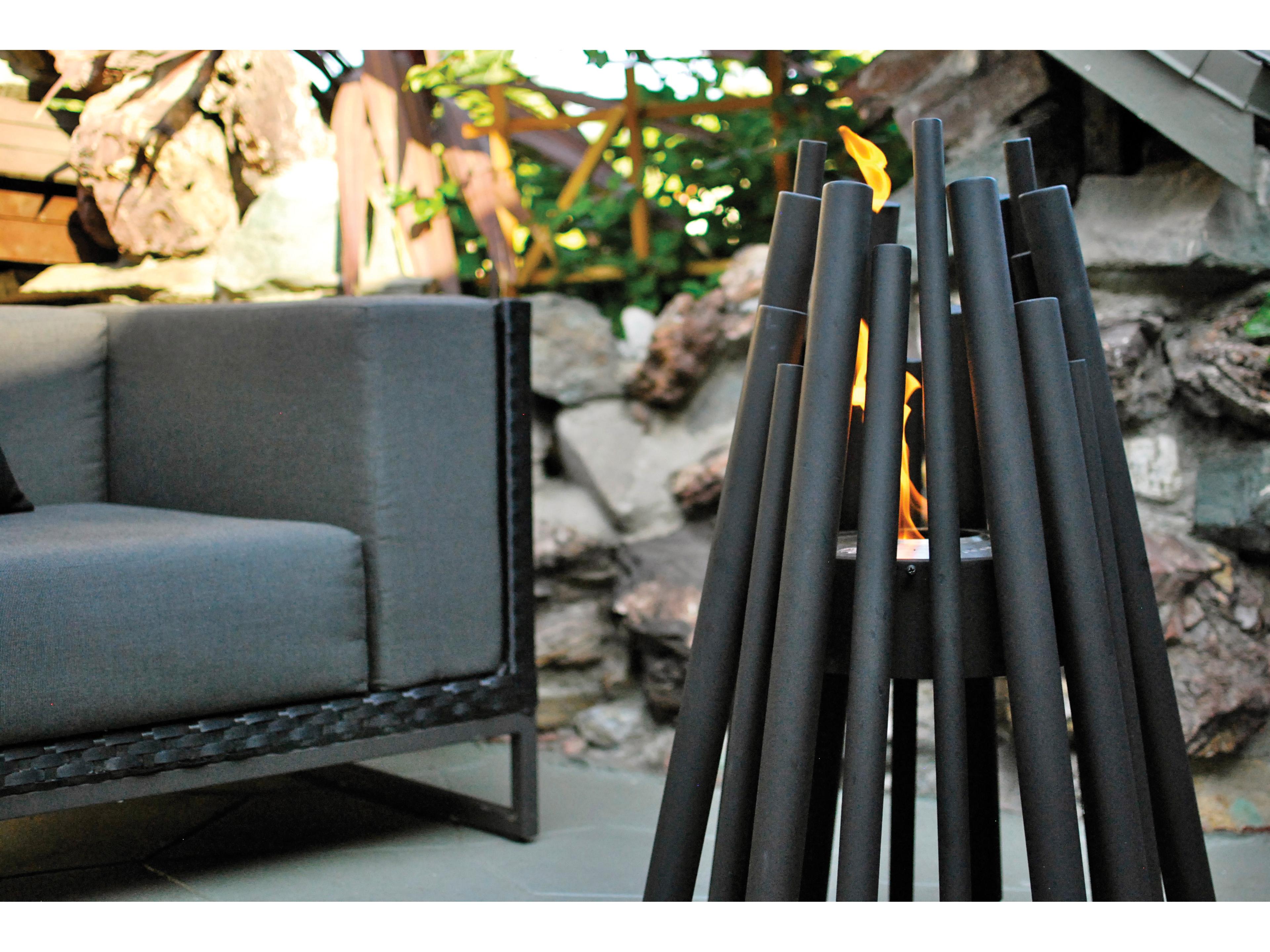 EcoSmart Fire Stix Bioethanol Fireplace - Black Finish