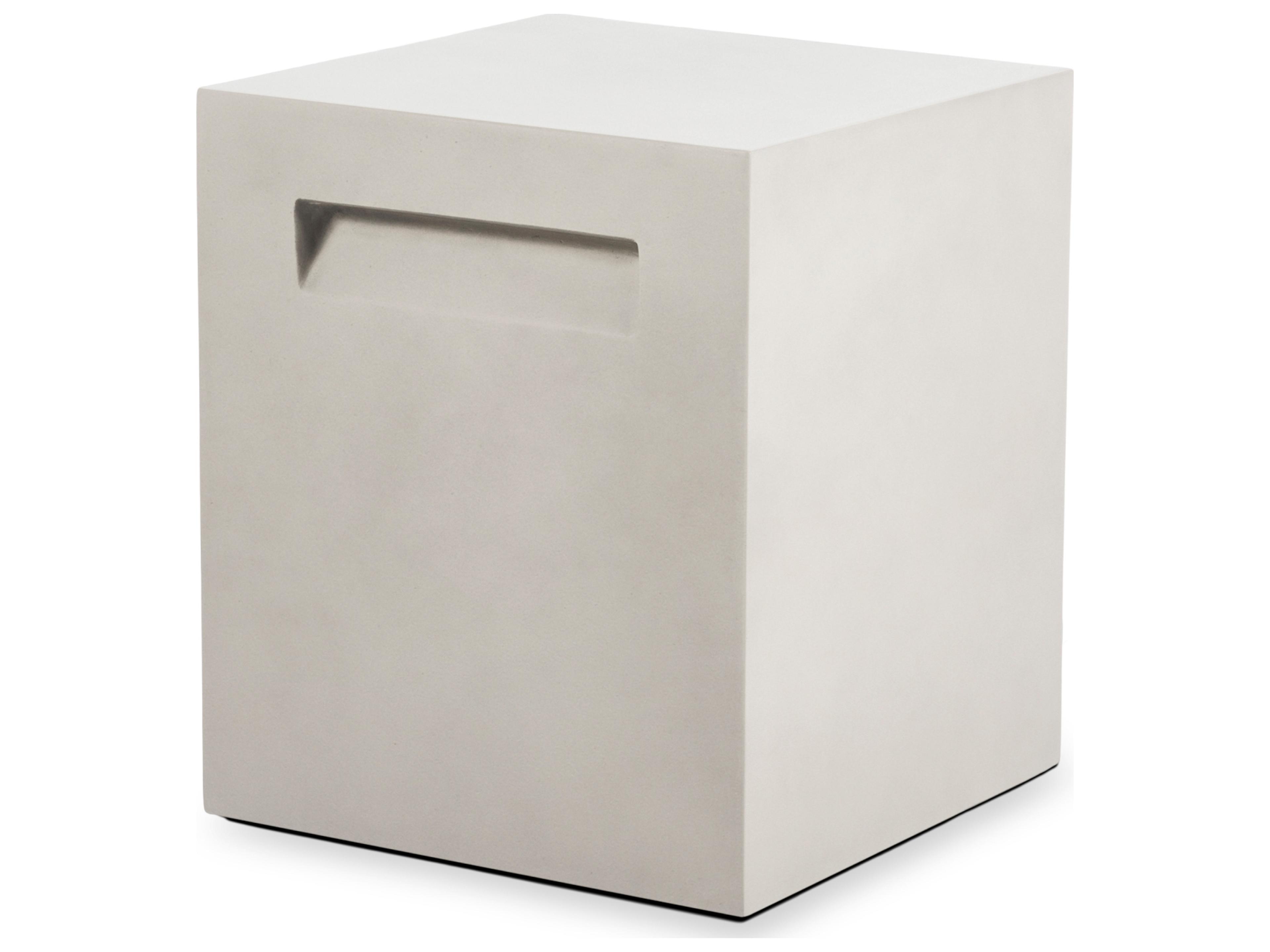 EcoSmart Fire Stools Concrete Bone 17'' Propane Stank