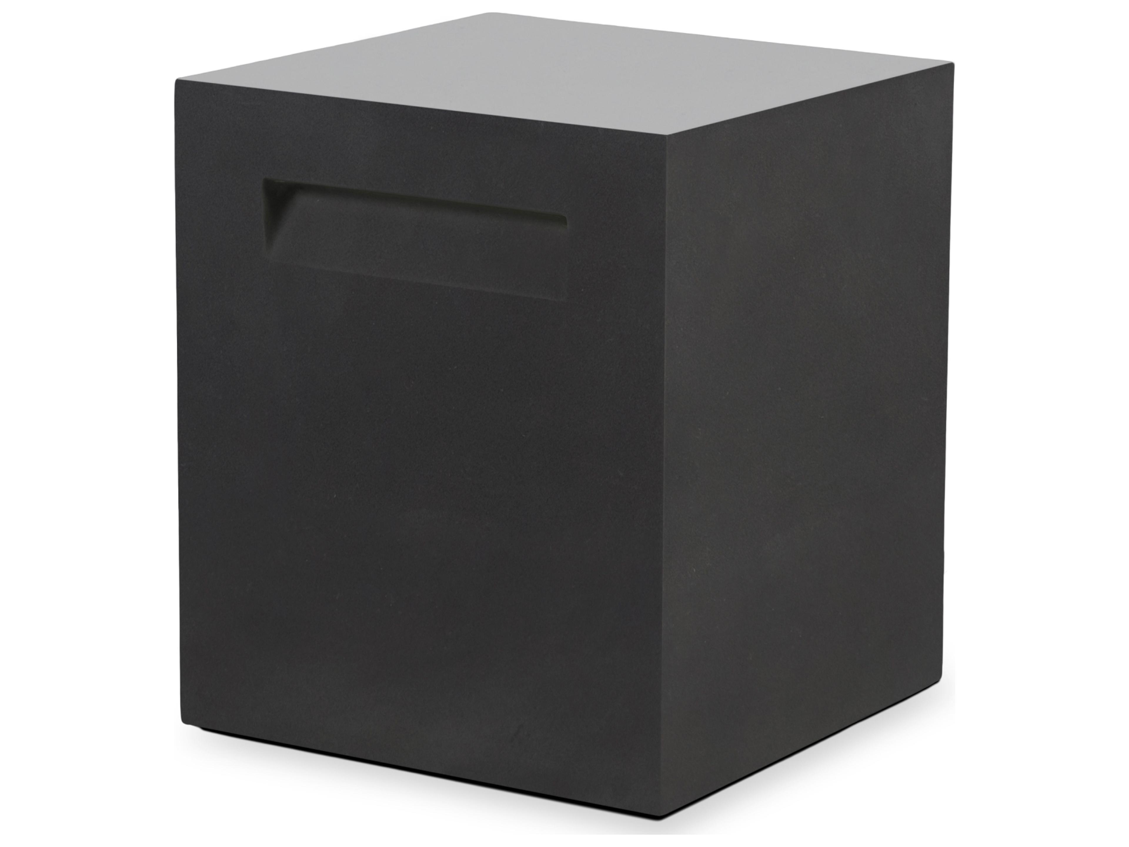 EcoSmart Fire Stools Concrete Graphite 17'' Propane Stank